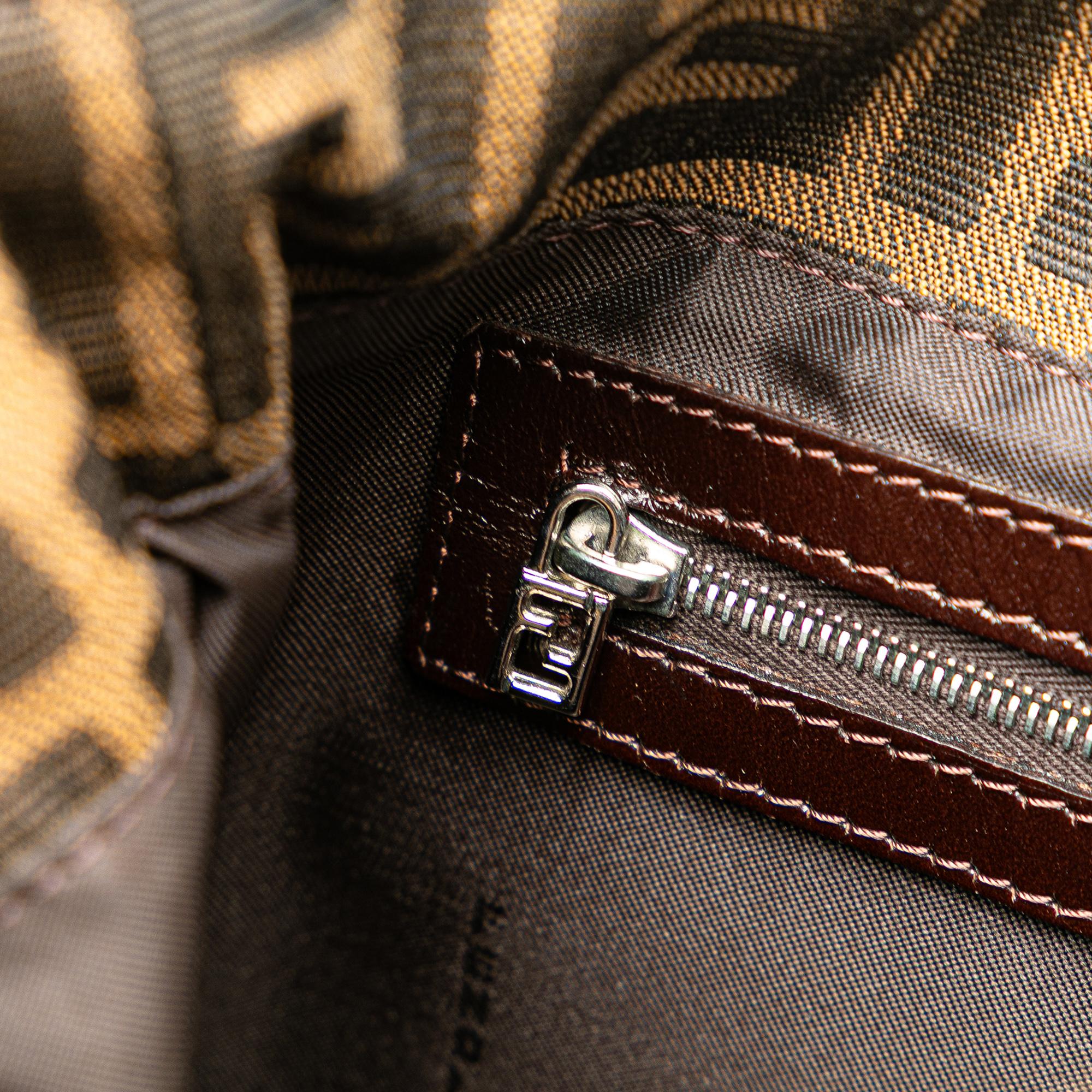 Fendi Zucca Canvas Shoulder Bag