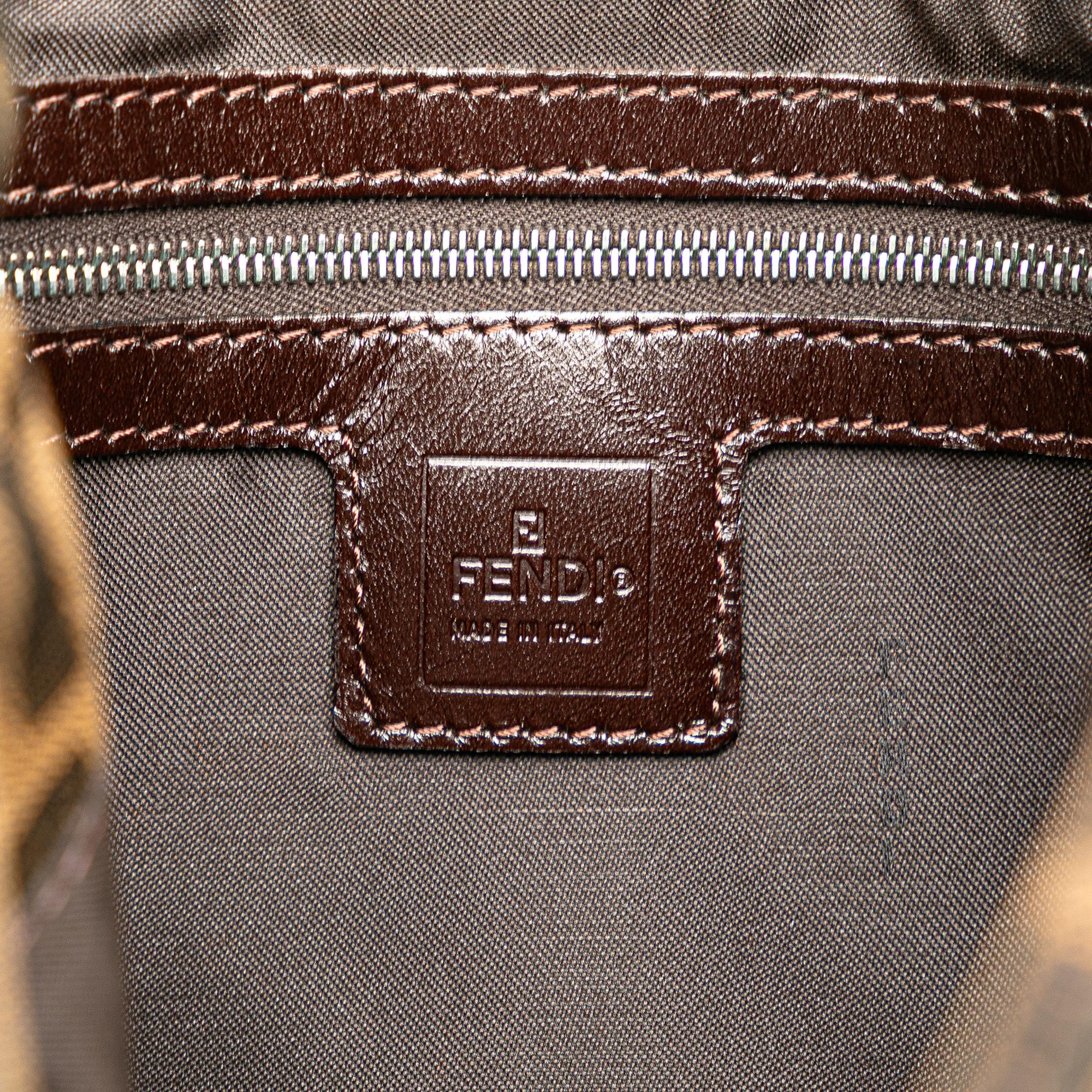 Fendi Zucca Canvas Shoulder Bag