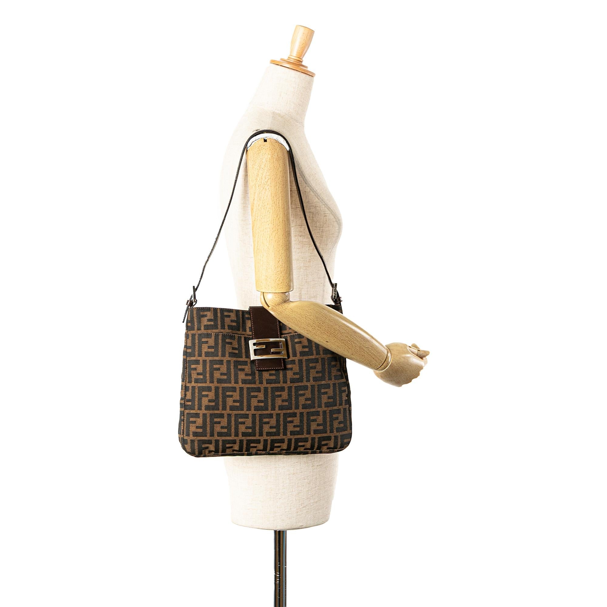 Fendi Zucca Canvas Shoulder Bag