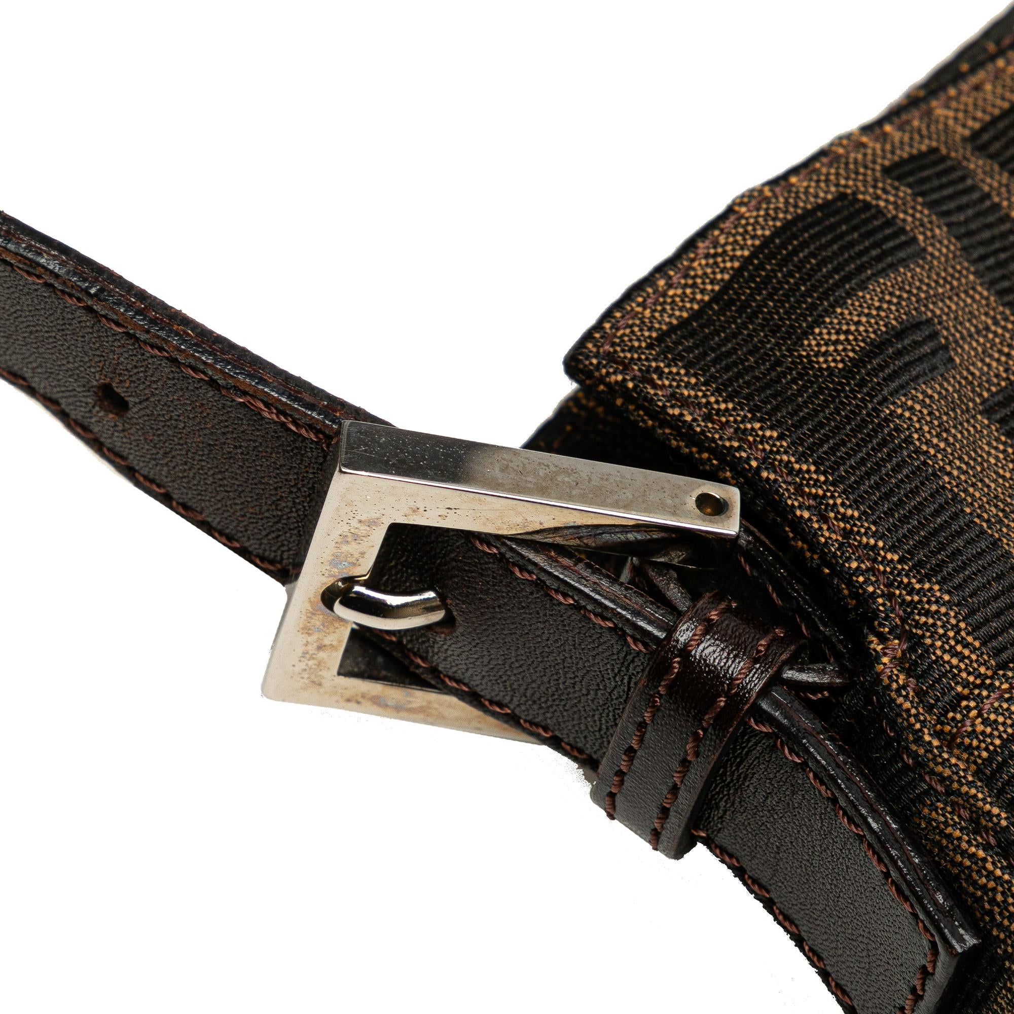 Fendi Zucca Canvas Shoulder Bag