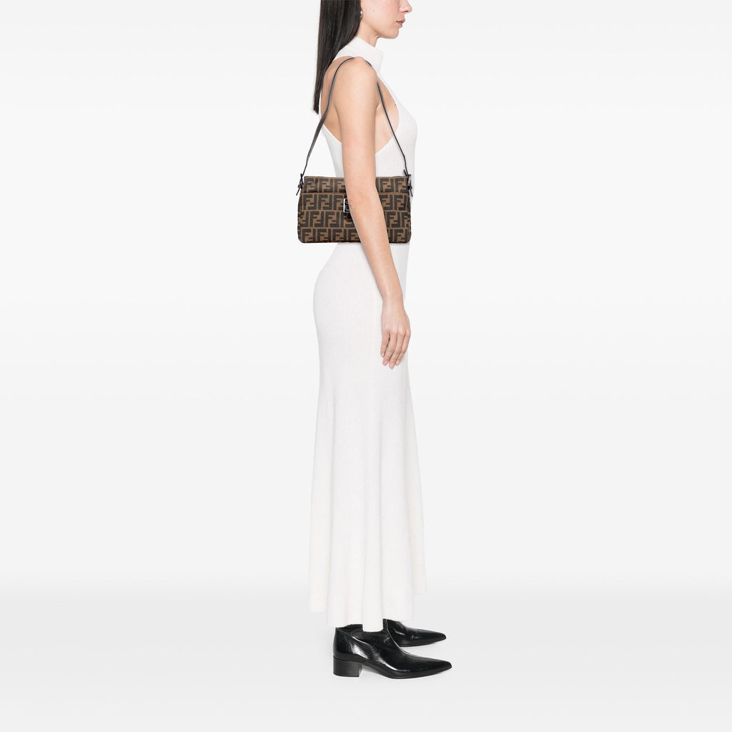 Fendi Zucca Canvas Shoulder Bag