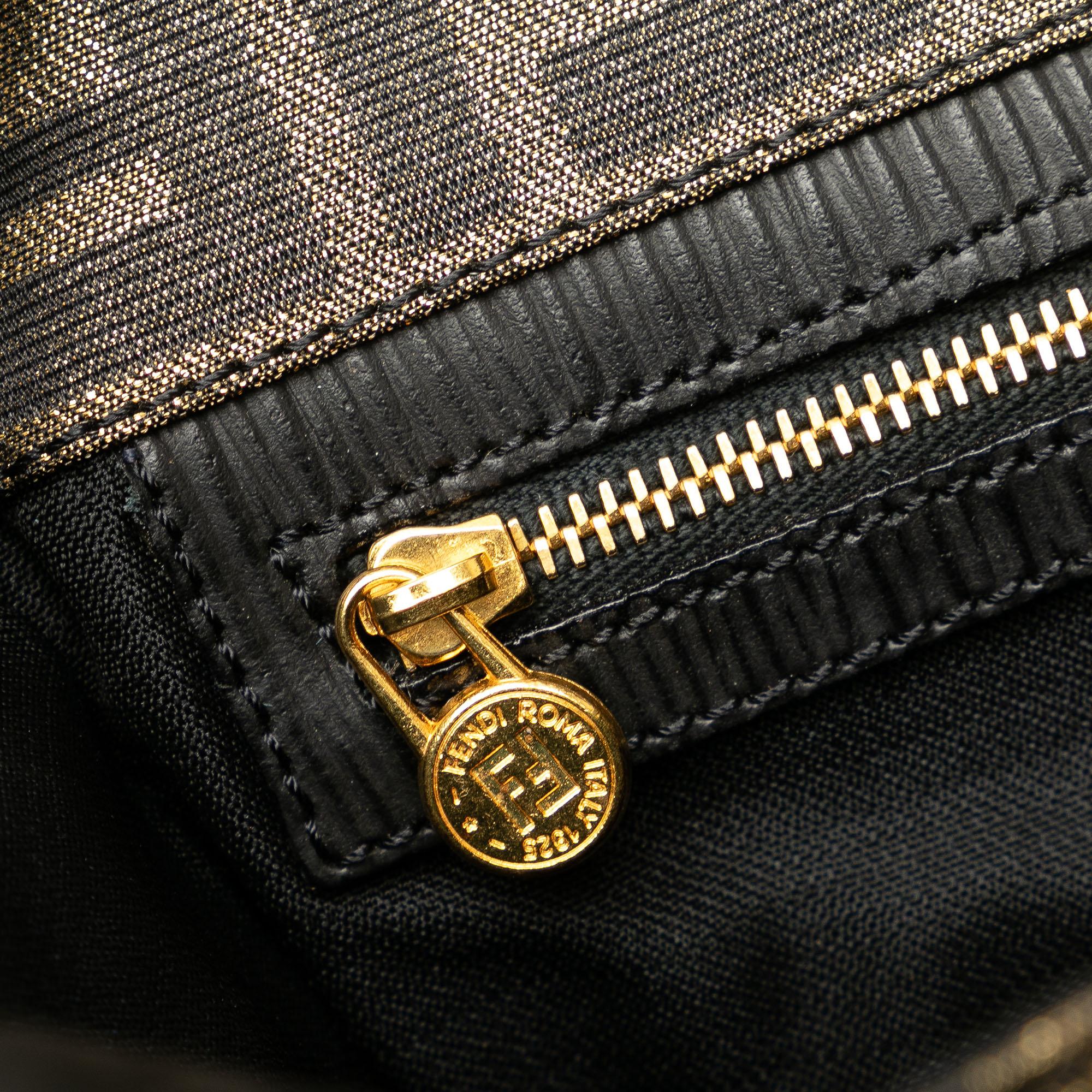 Fendi Zucca Canvas Shoulder Bag