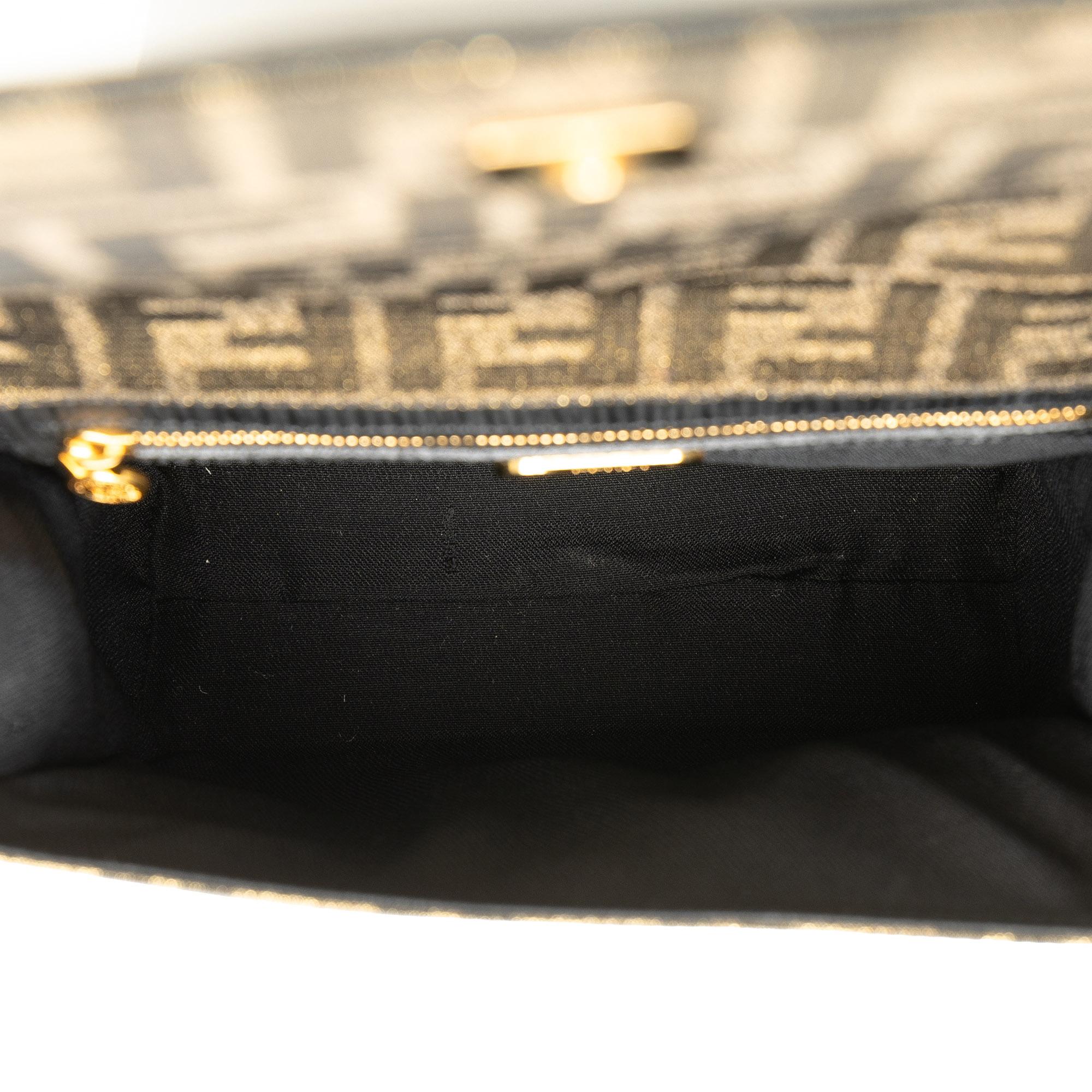 Fendi Zucca Canvas Shoulder Bag