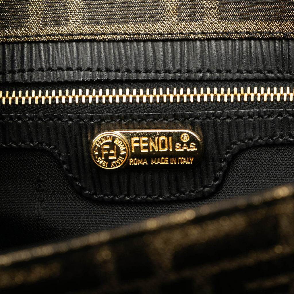 Fendi Zucca Canvas Shoulder Bag