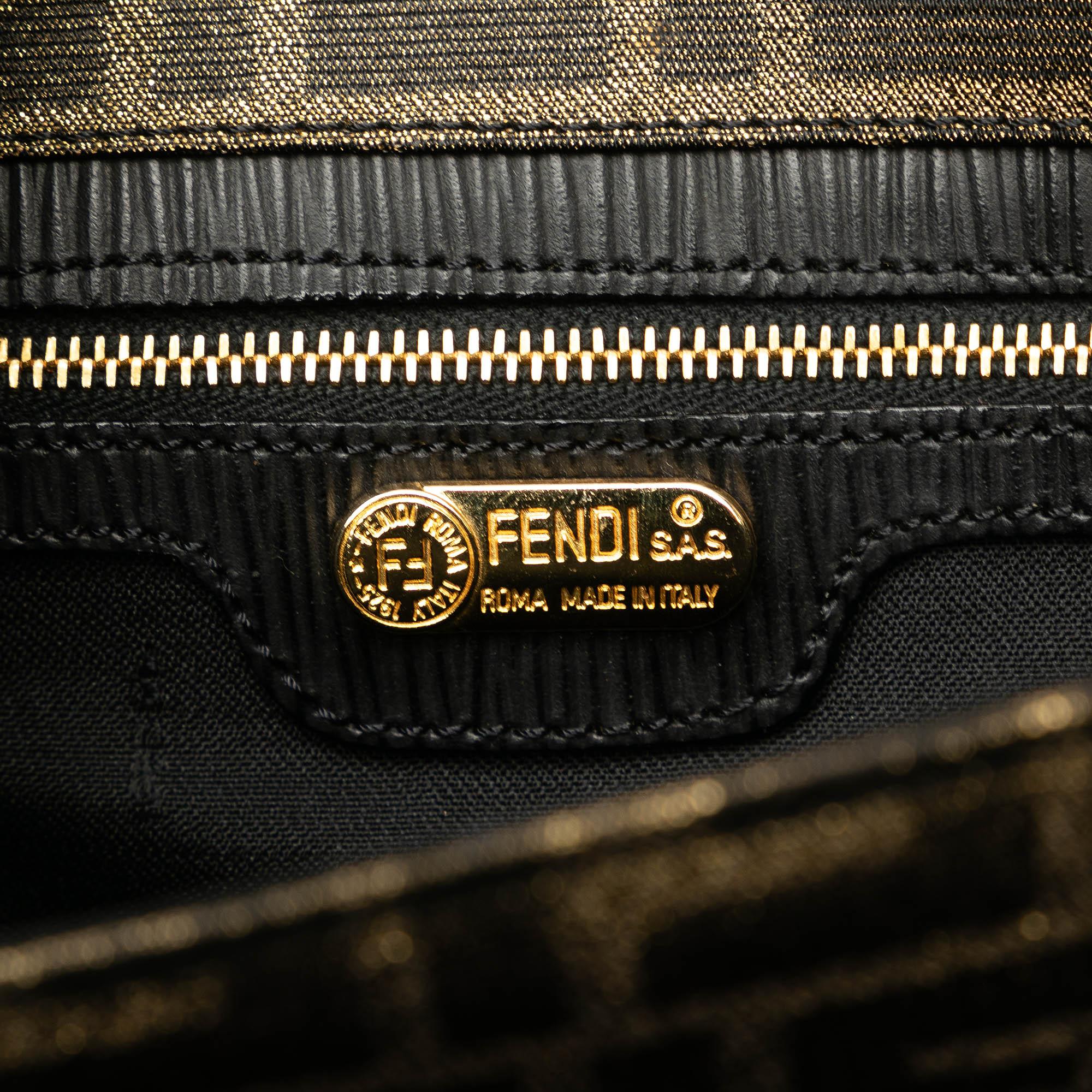 Fendi Zucca Canvas Shoulder Bag