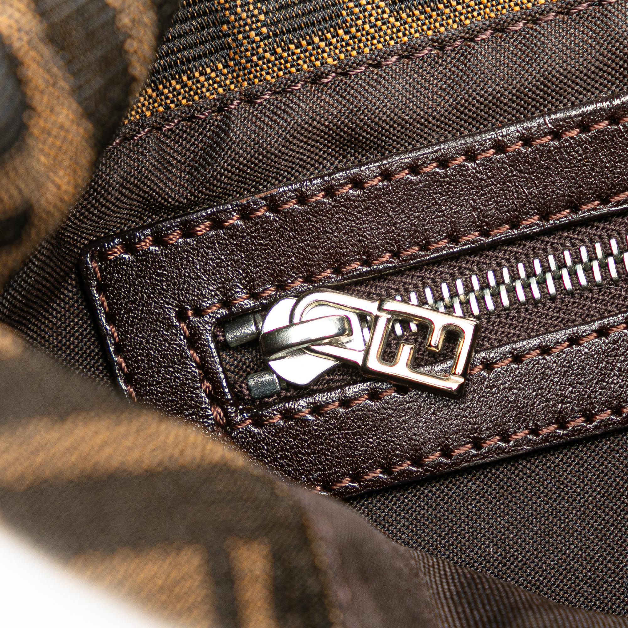 Fendi Zucca Canvas Shoulder Bag