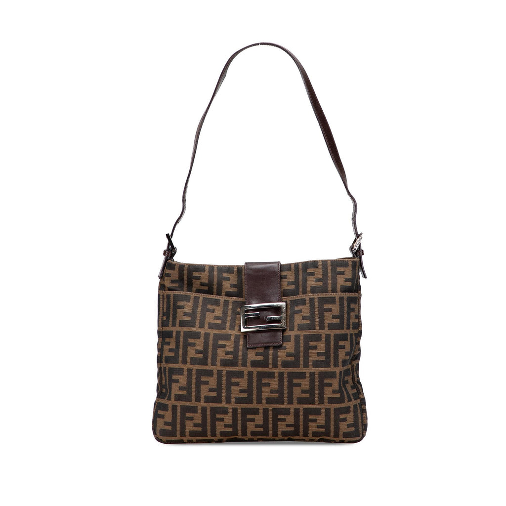 Fendi Zucca Canvas Shoulder Bag