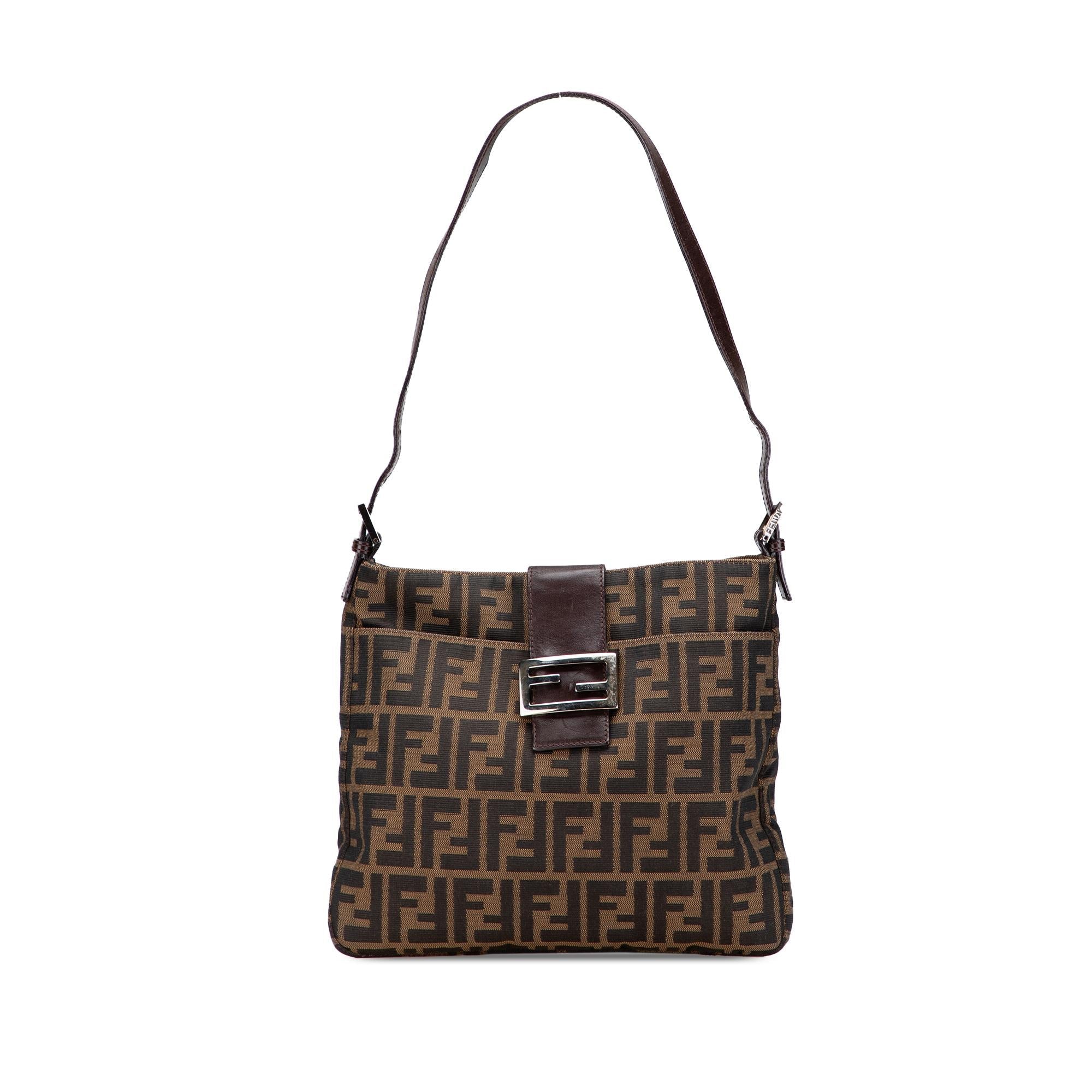 Fendi Zucca Canvas Shoulder Bag