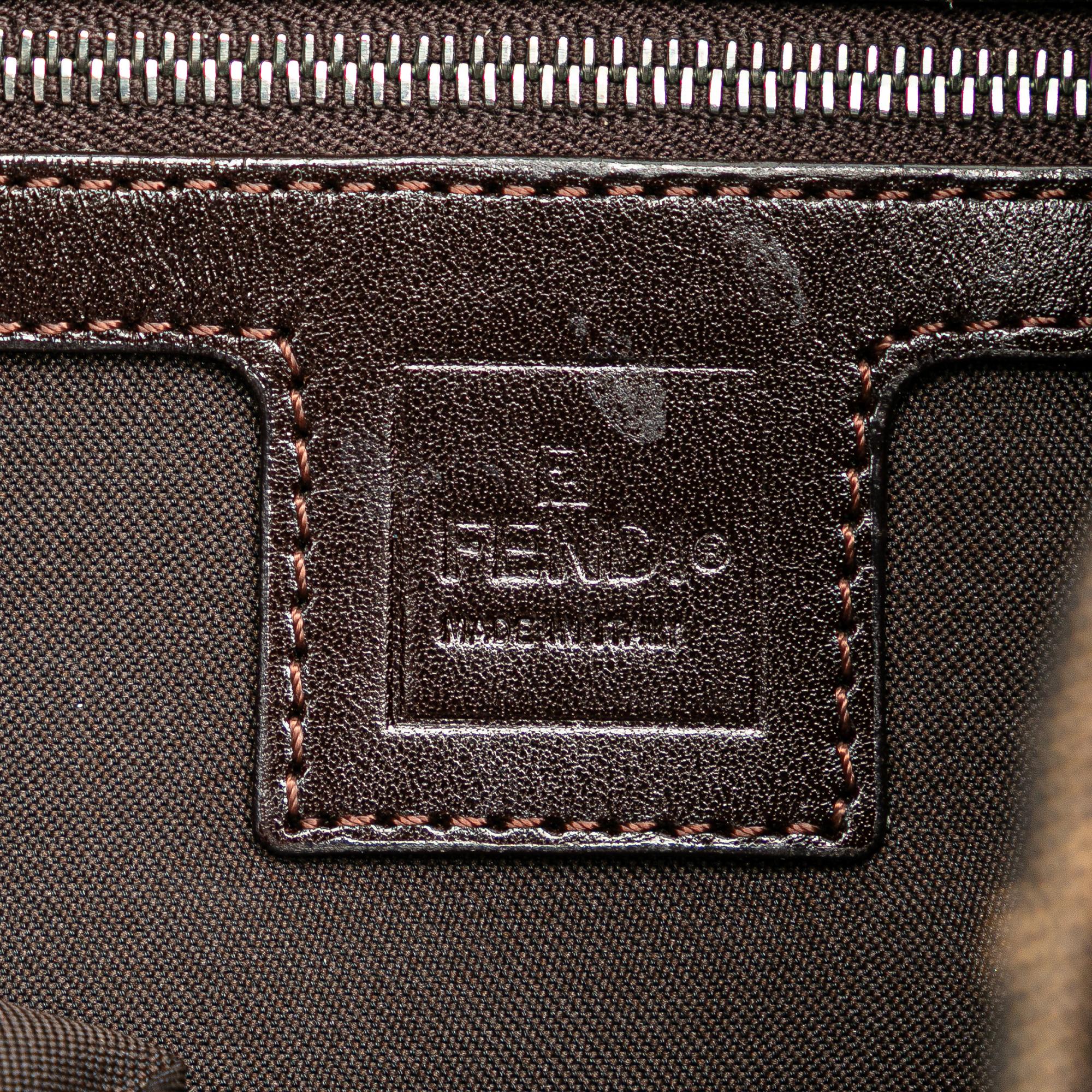 Fendi Zucca Canvas Shoulder Bag