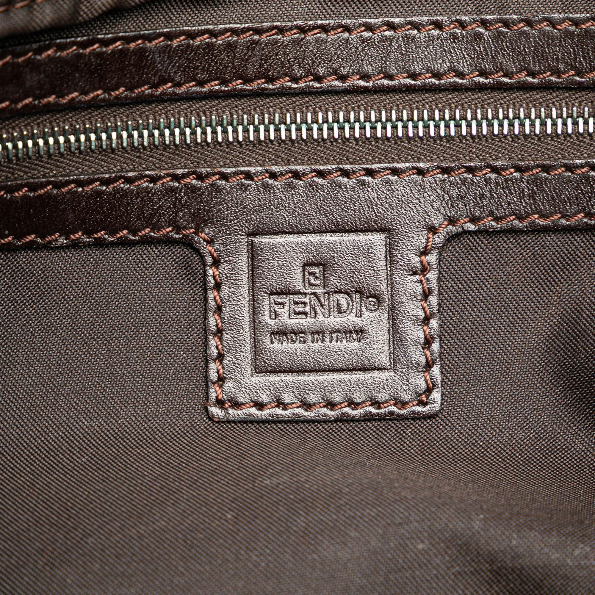 Fendi Zucca Canvas Shoulder Bag