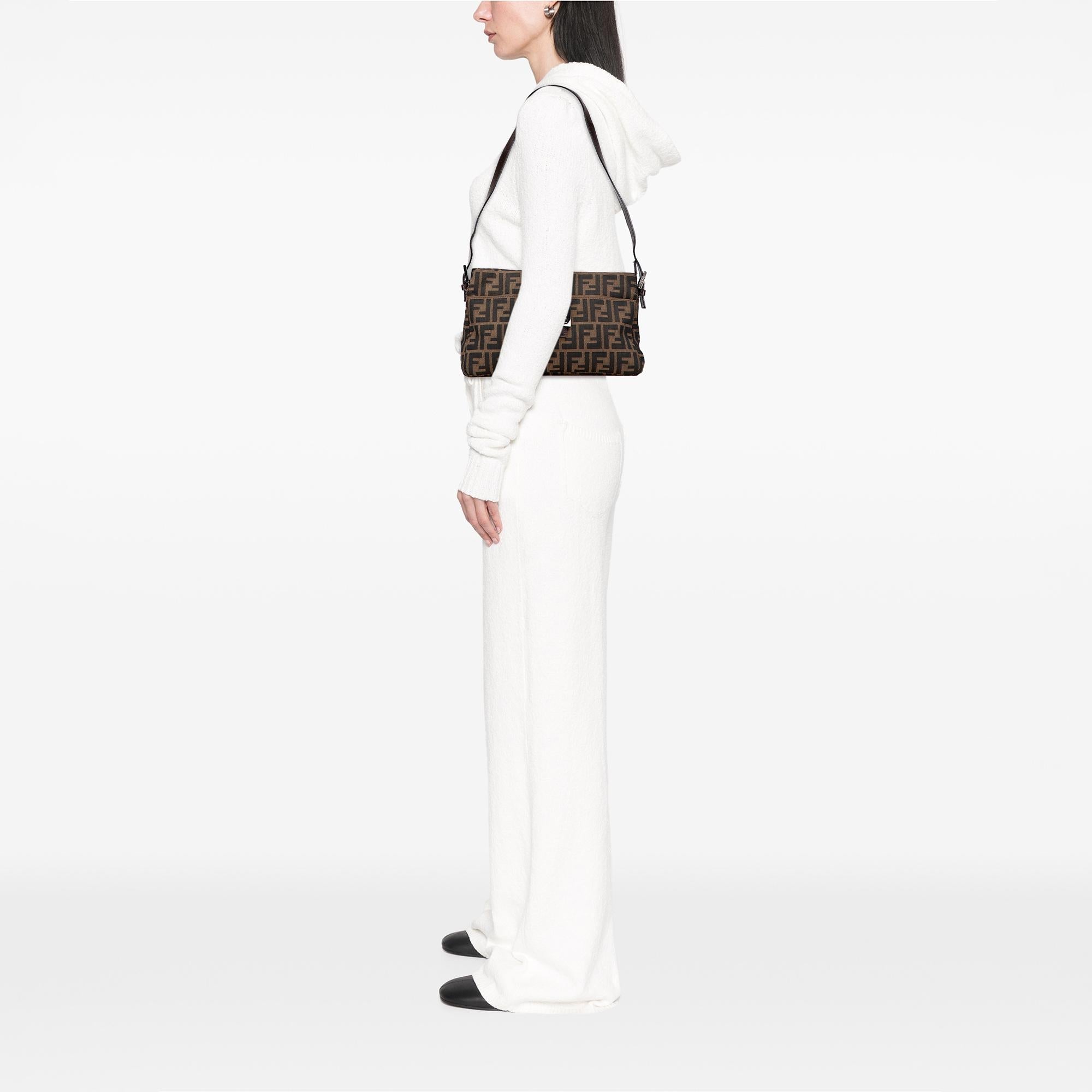 Fendi Zucca Canvas Shoulder Bag