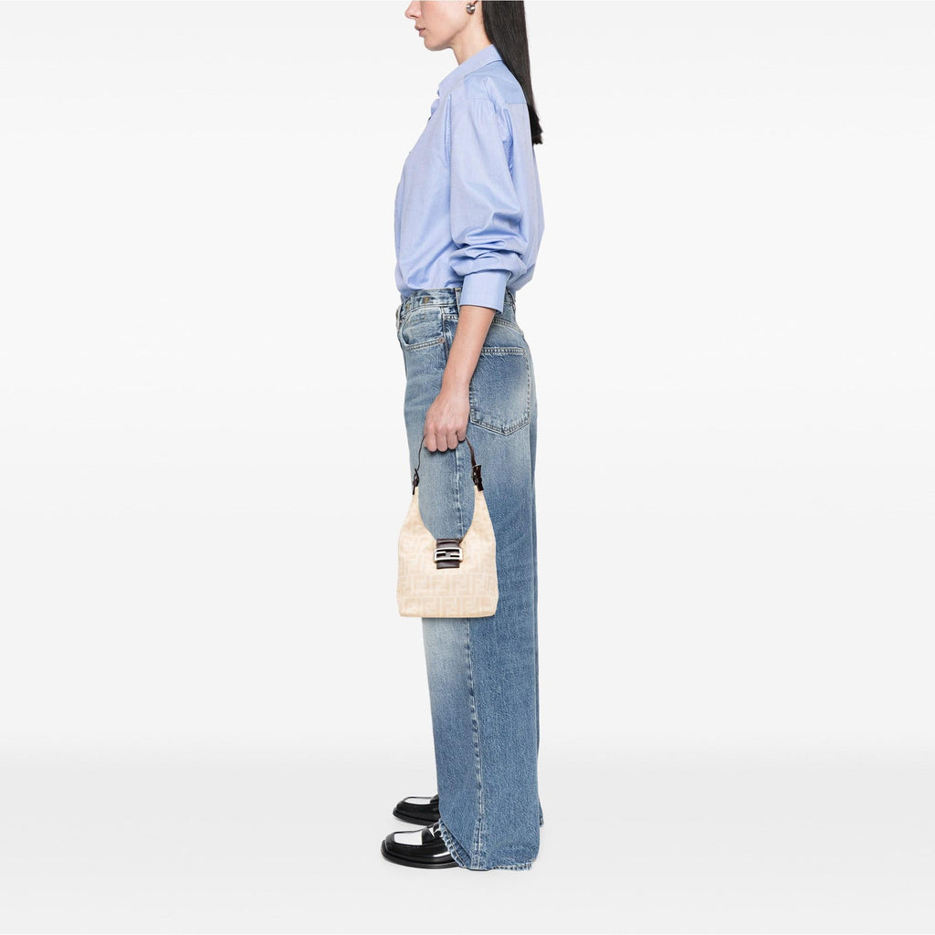 Fendi Zucca Canvas Shoulder Bag