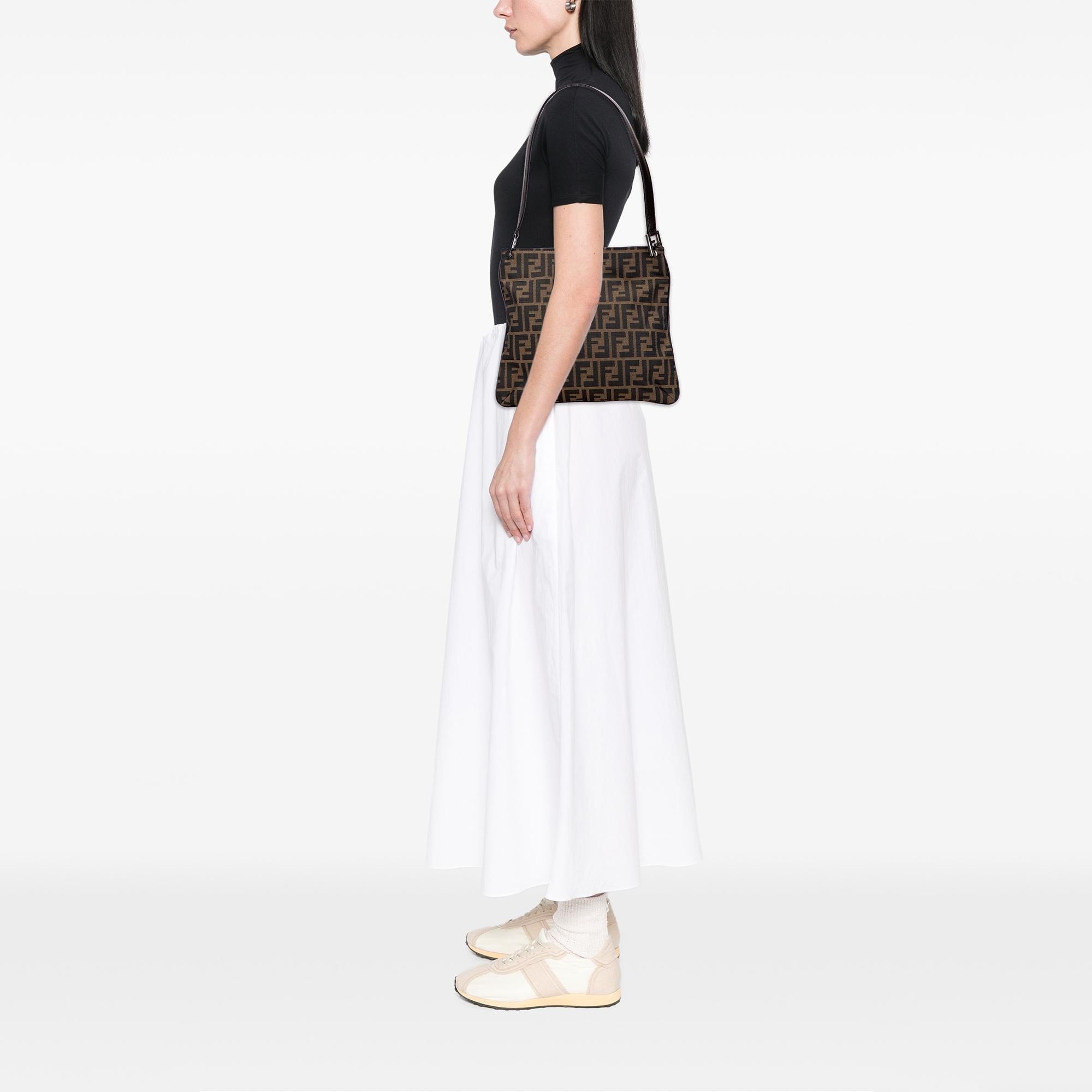 Fendi Zucca Canvas Shoulder Bag