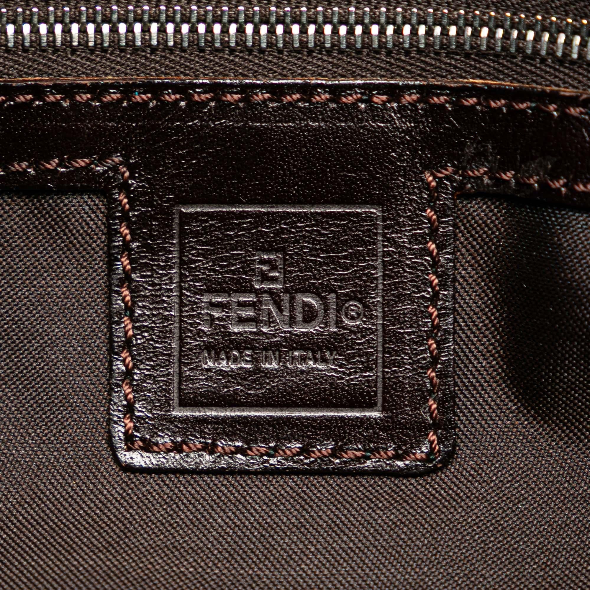 Fendi Zucca Canvas Shoulder Bag