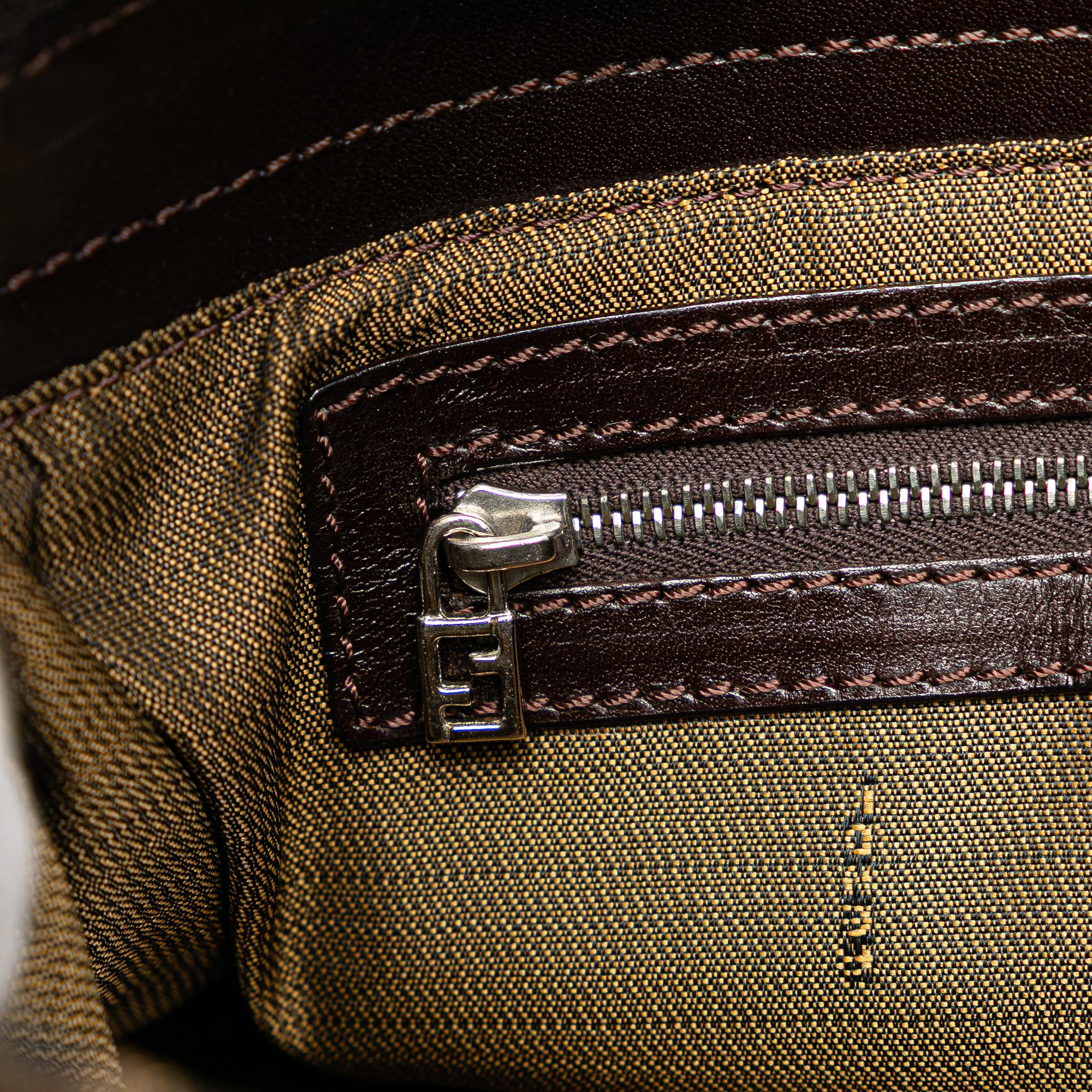 Fendi Zucca Canvas Shoulder Bag