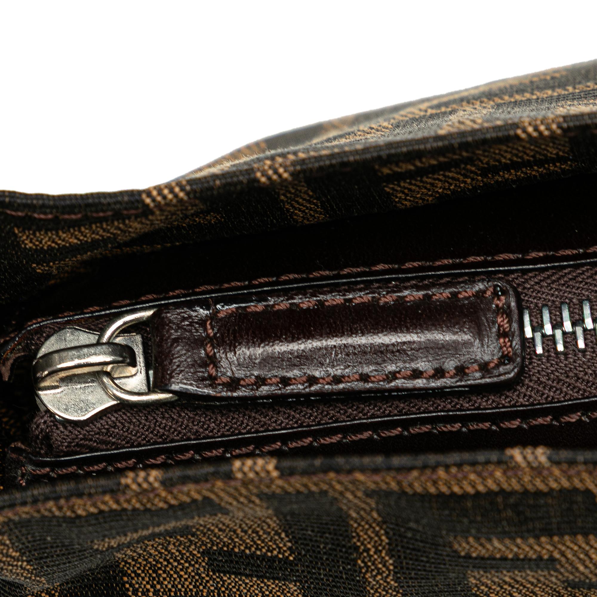 Fendi Zucca Canvas Shoulder Bag