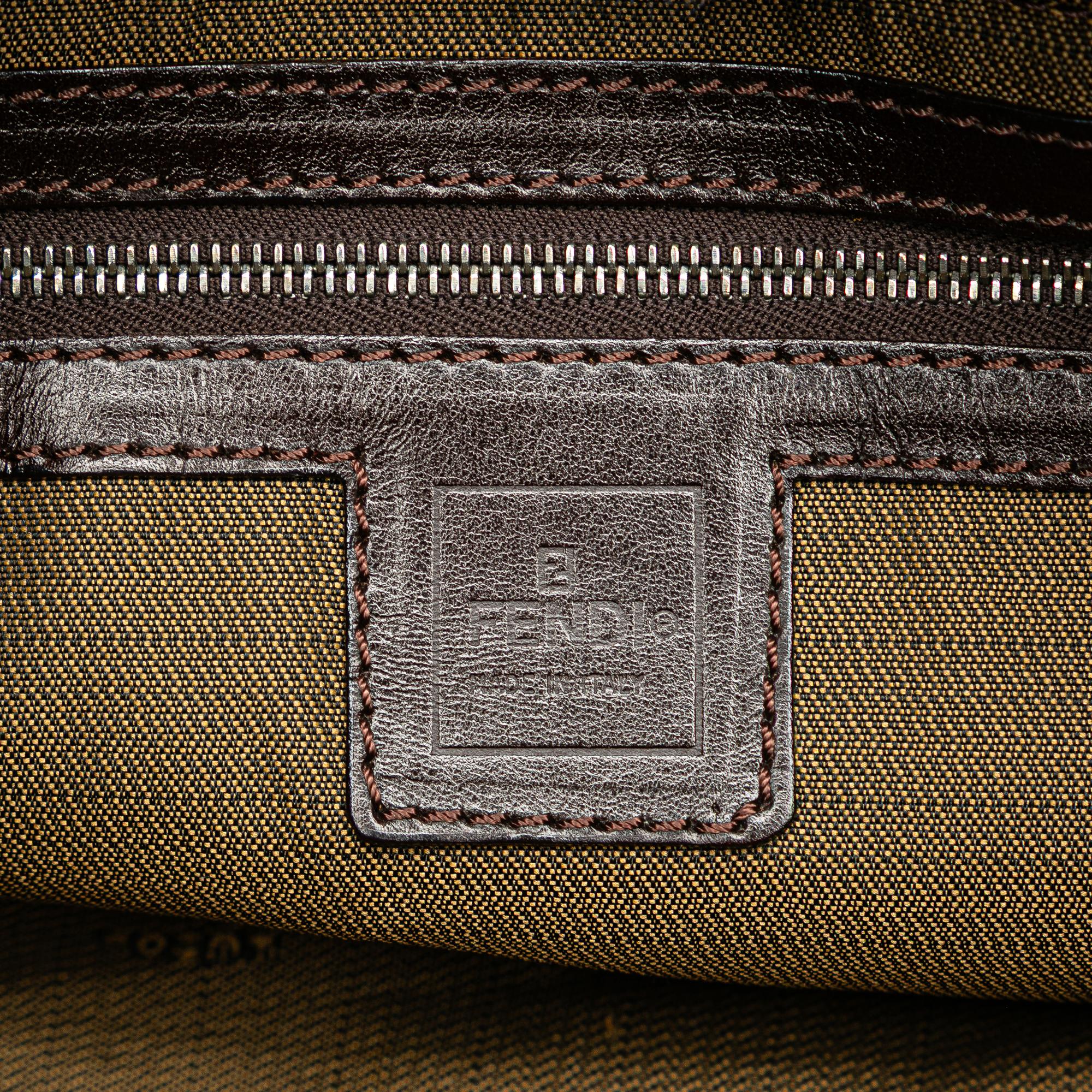 Fendi Zucca Canvas Shoulder Bag