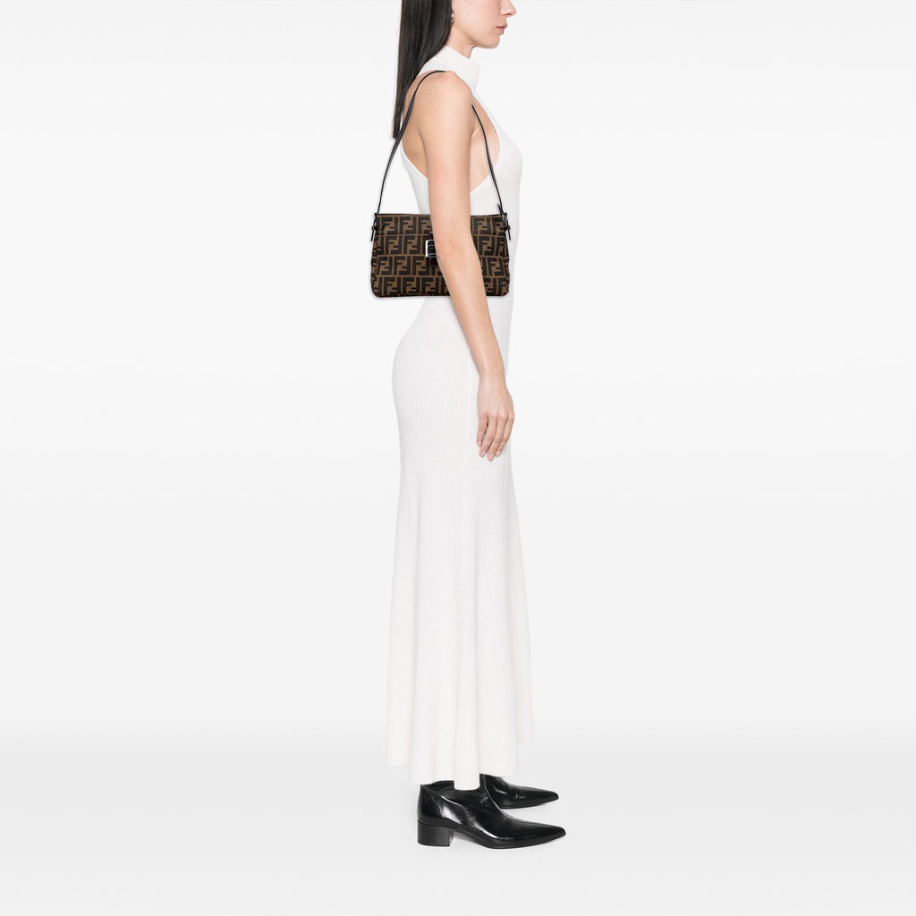 Fendi Zucca Canvas Shoulder Bag