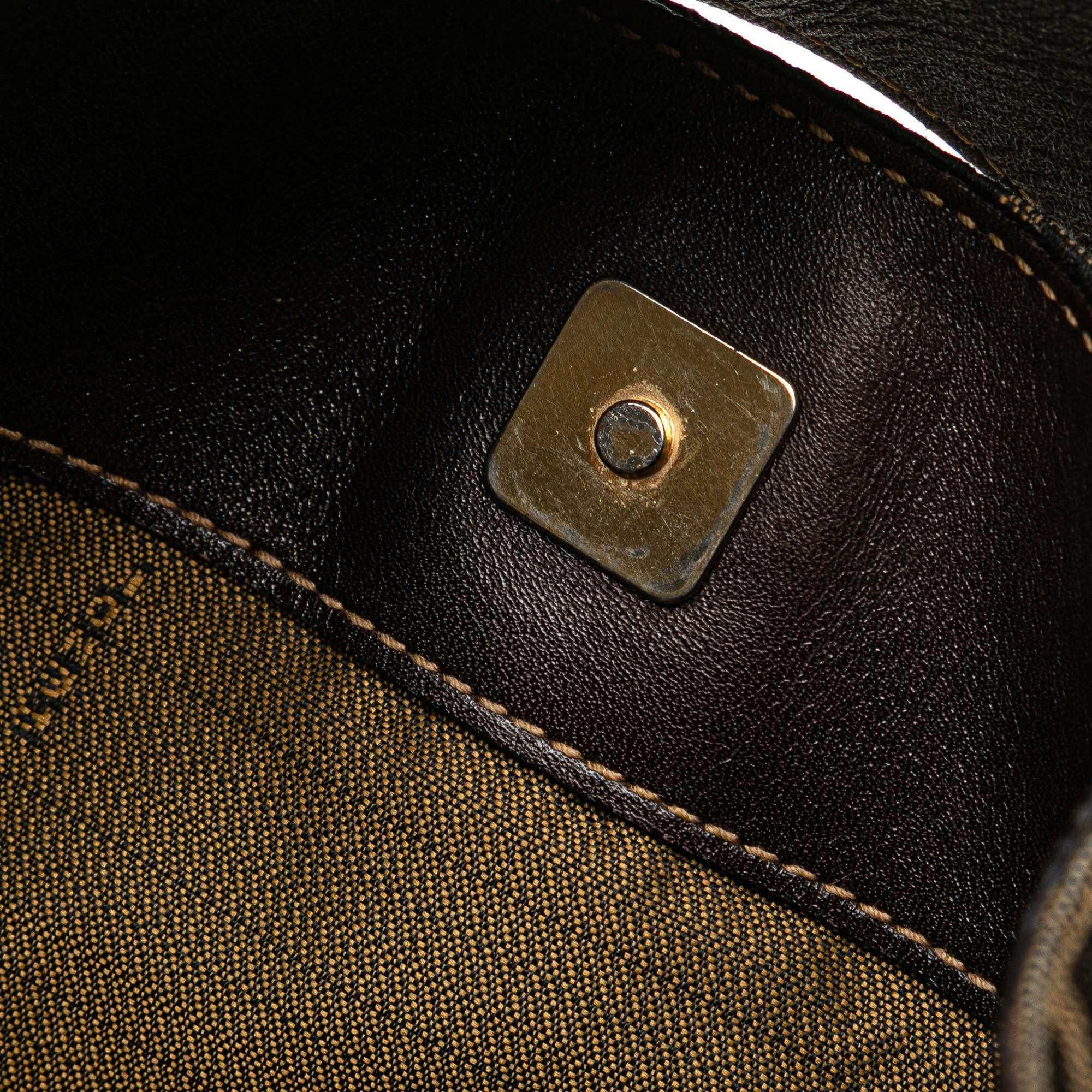 Fendi Zucca Canvas Shoulder Bag