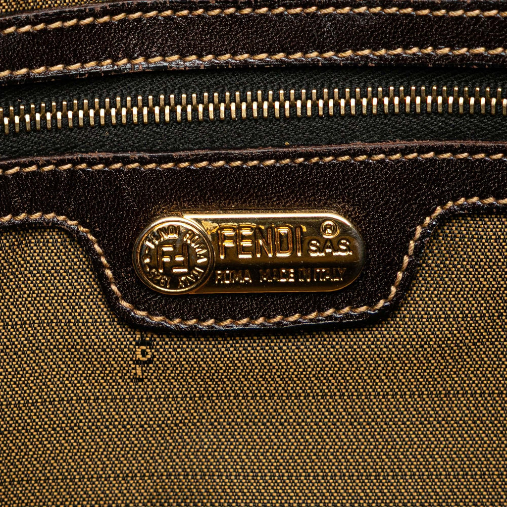 Fendi Zucca Canvas Shoulder Bag