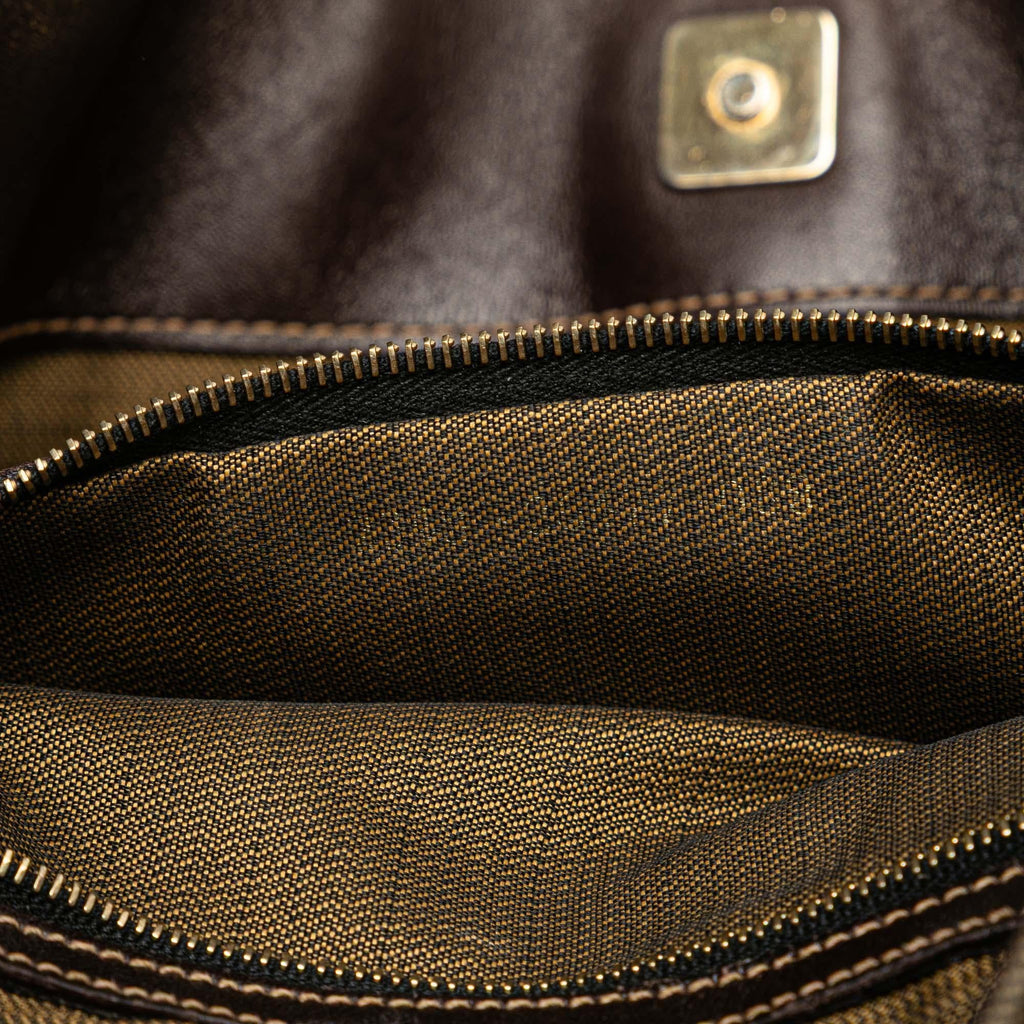Fendi Zucca Canvas Shoulder Bag