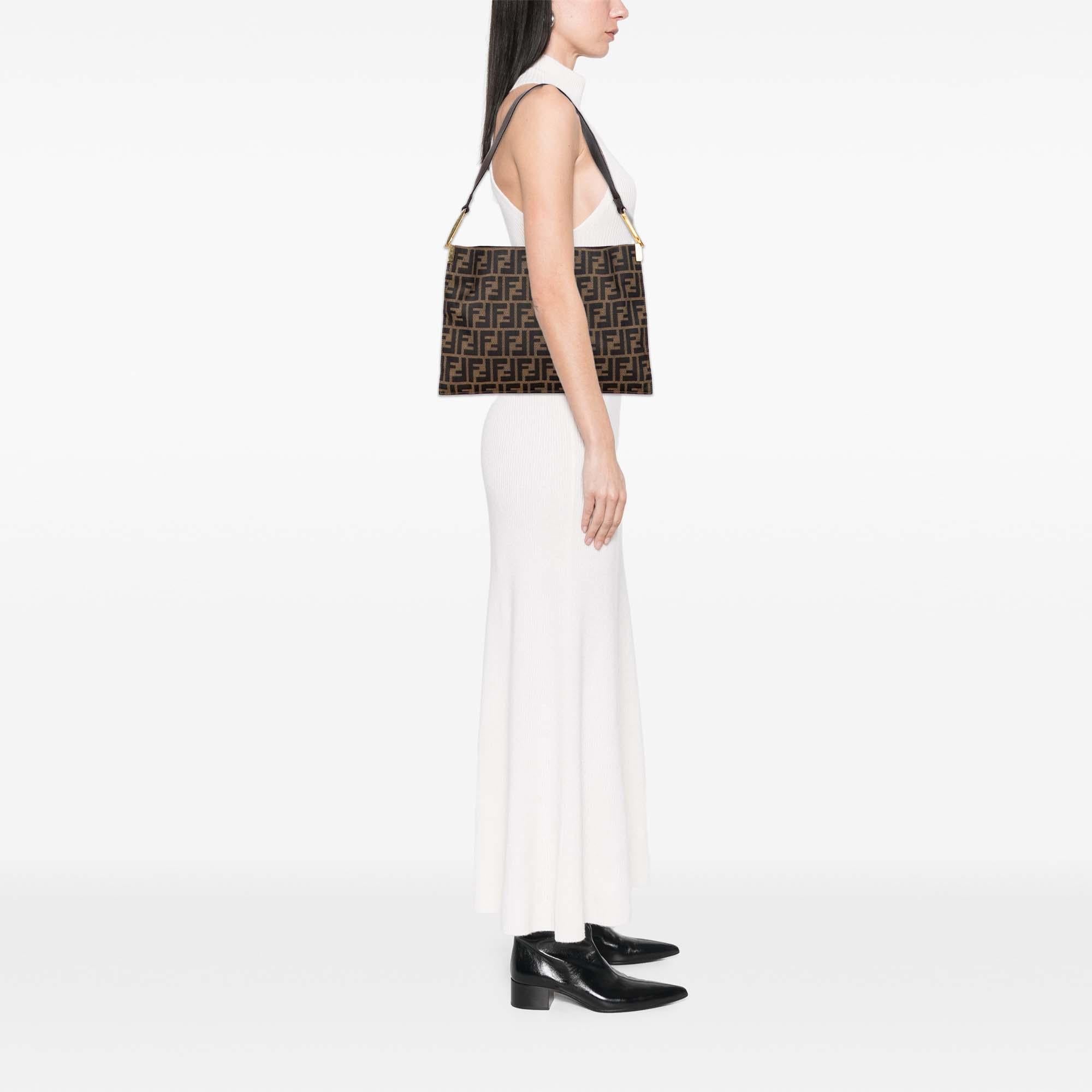 Fendi Zucca Canvas Shoulder Bag