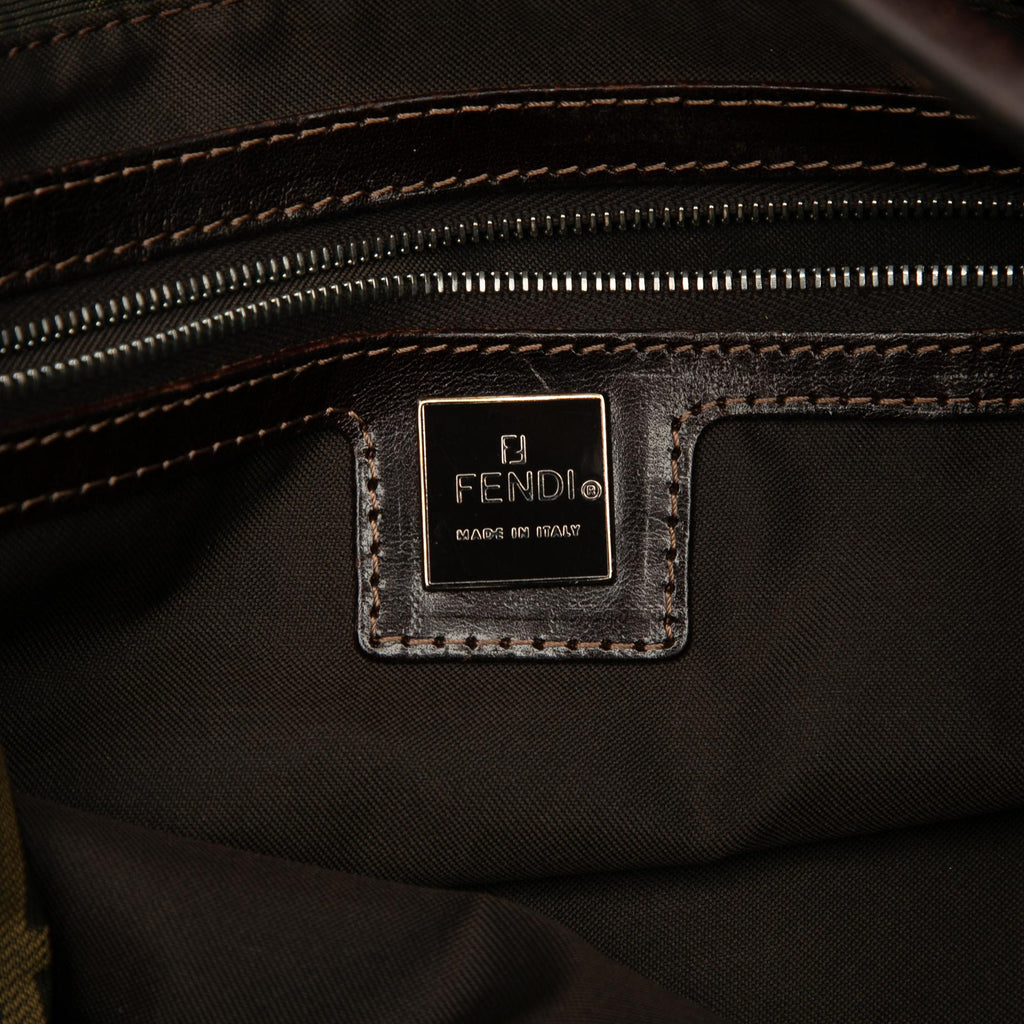 Fendi Zucca Canvas Shoulder Bag