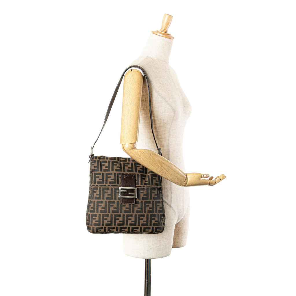 Fendi Zucca Canvas Shoulder Bag