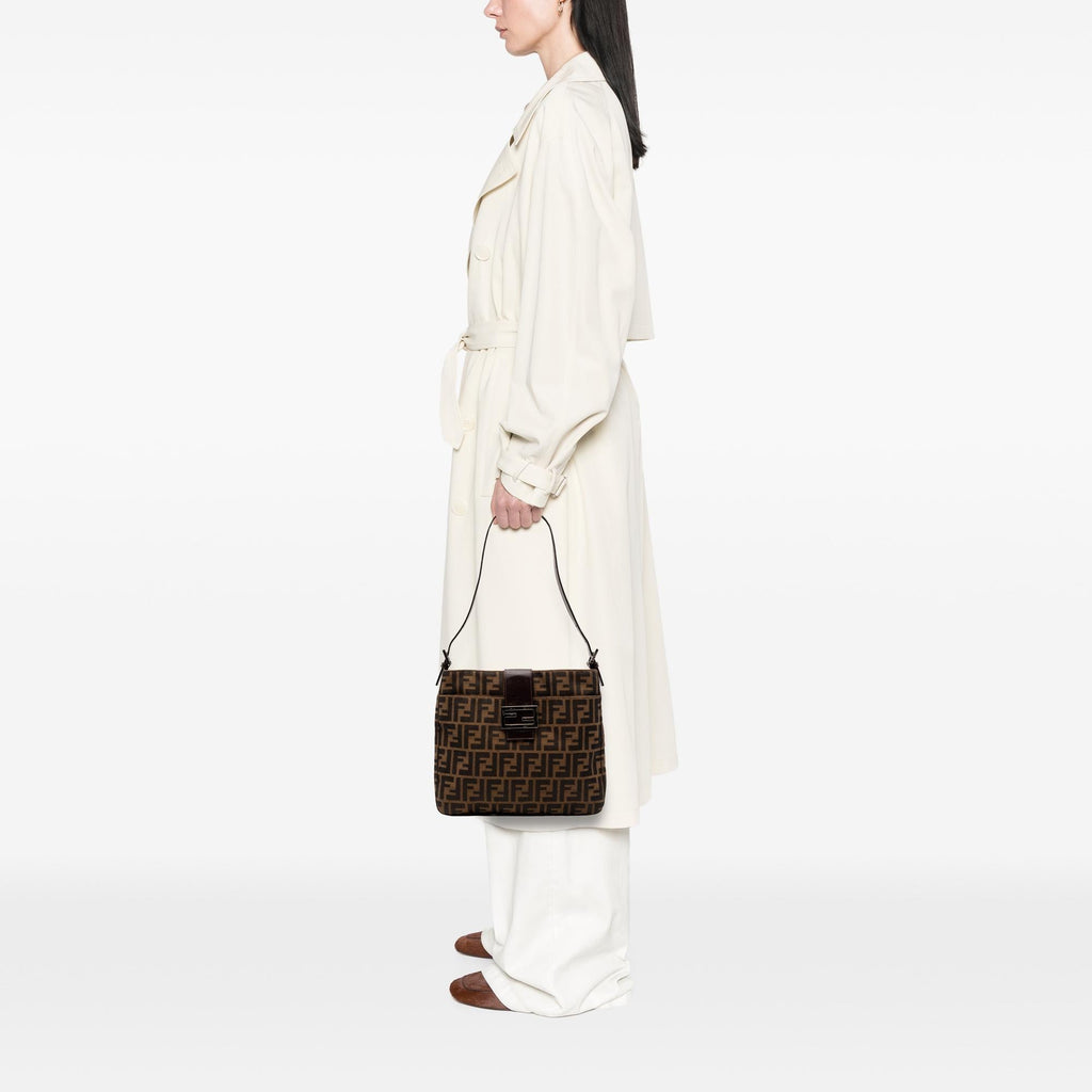 Fendi Zucca Canvas Shoulder Bag