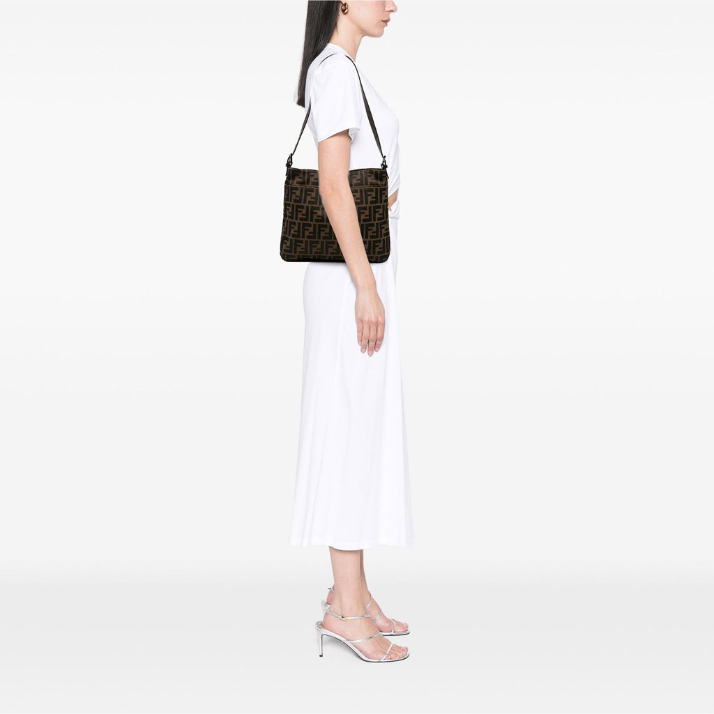 Fendi Zucca Canvas Shoulder Bag
