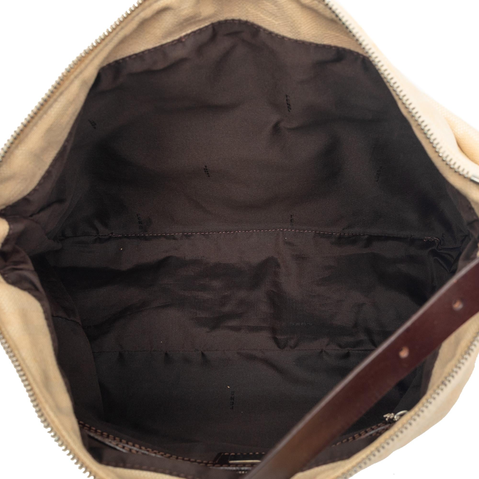 Fendi Zucca Canvas Shoulder Bag