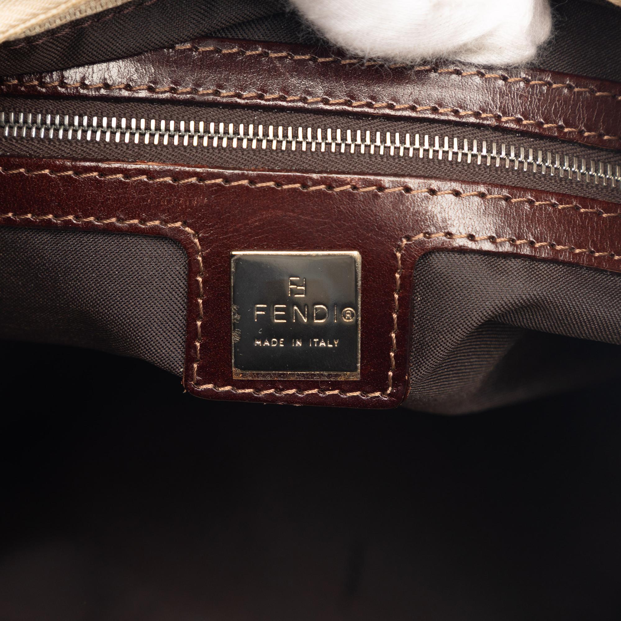 Fendi Zucca Canvas Shoulder Bag