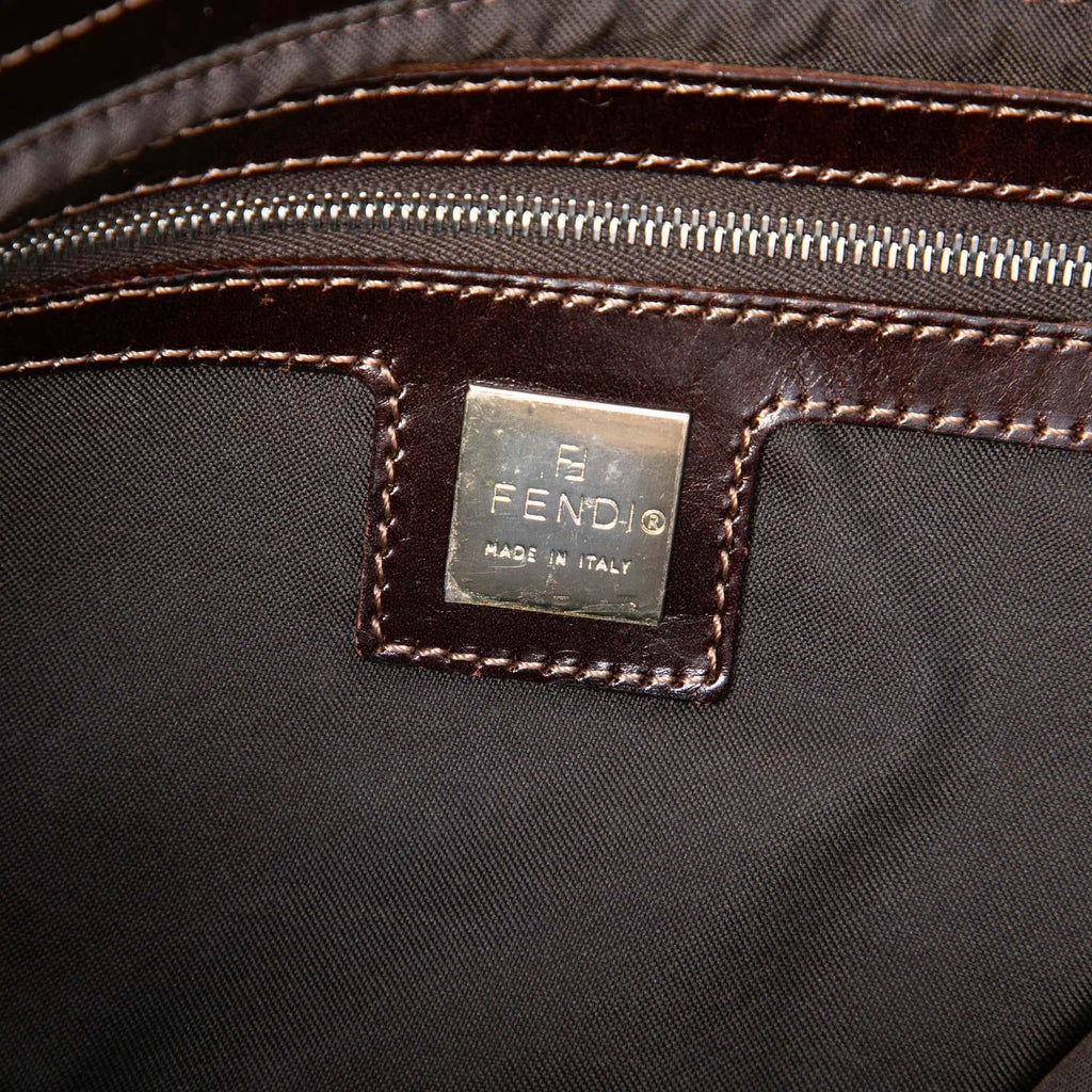 Fendi Zucca Canvas Shoulder Bag