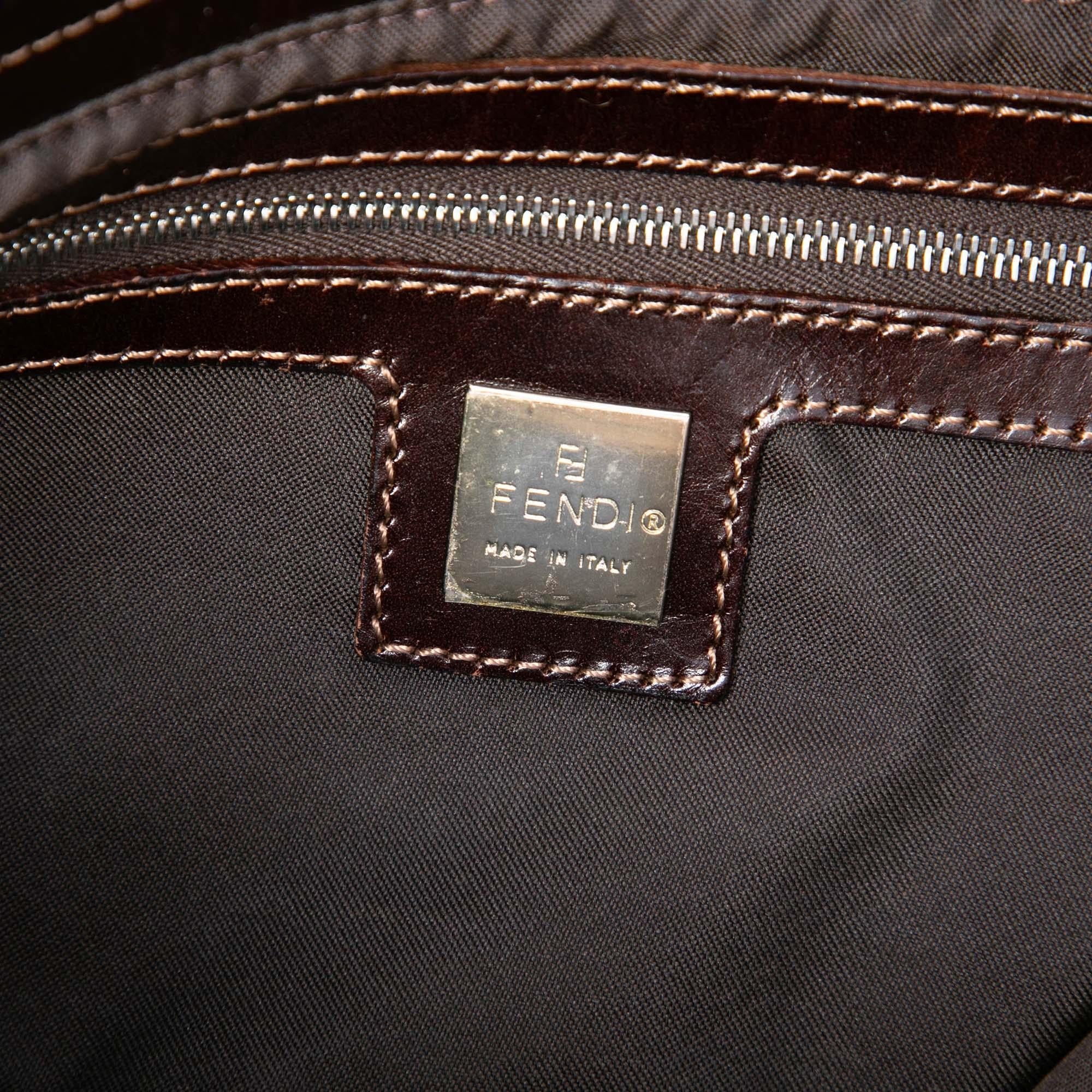 Fendi Zucca Canvas Shoulder Bag