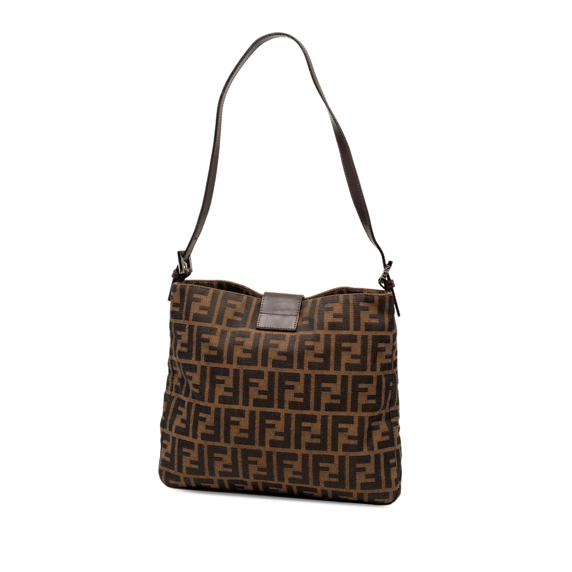 Fendi Zucca Canvas Shoulder Bag