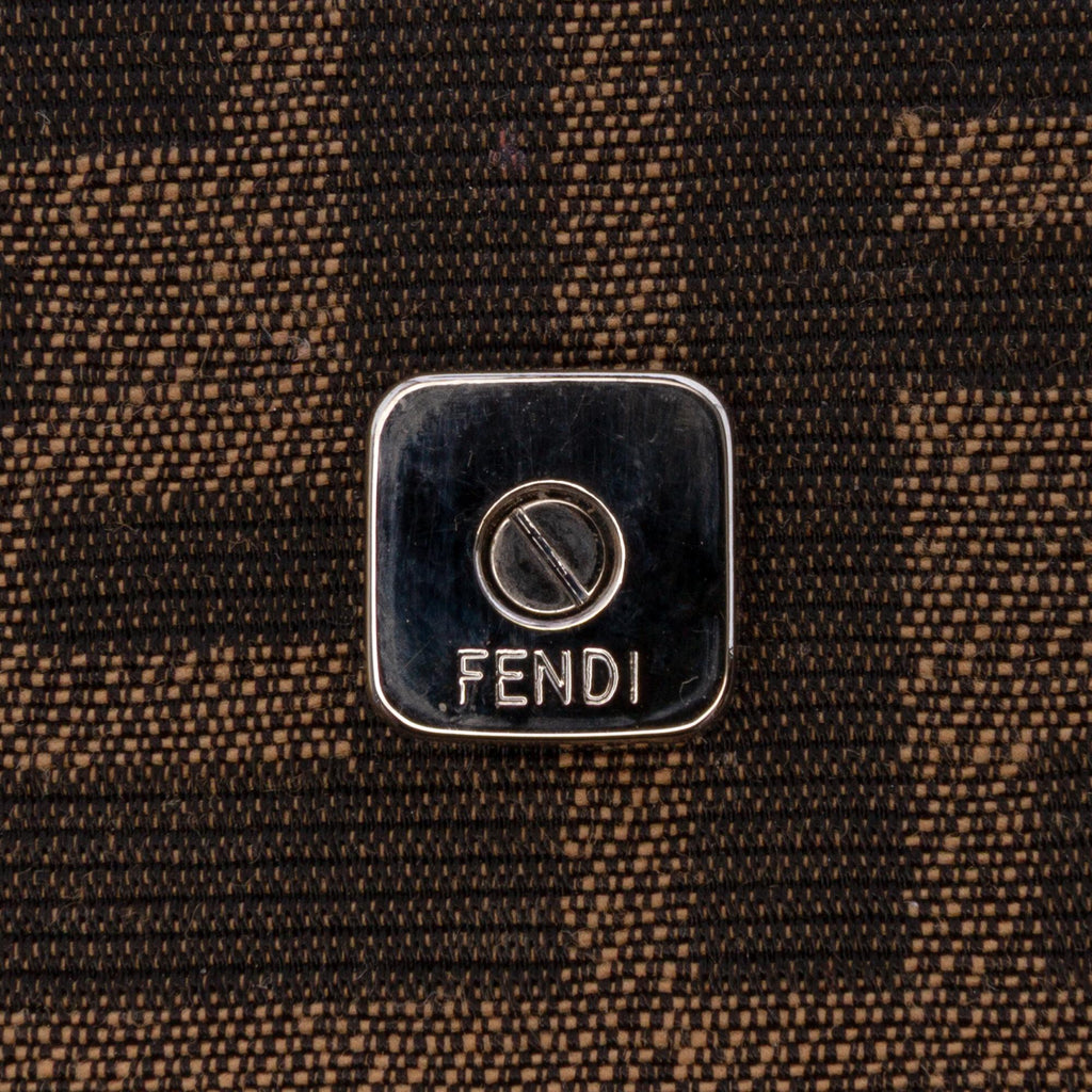 Fendi Zucca Canvas Soft Trunk Baguette Phone Pouch Crossbody