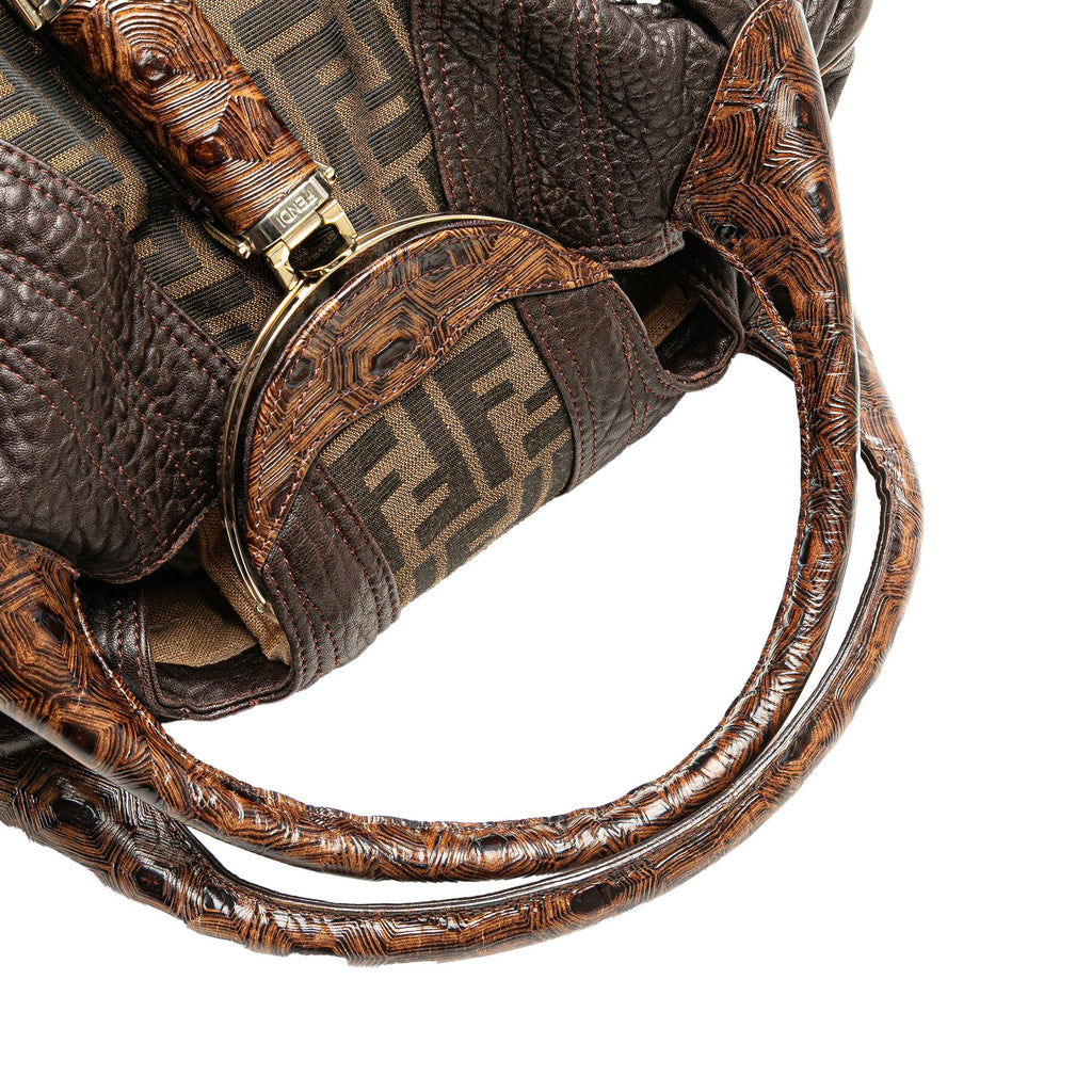 Fendi Zucca Canvas Spy Handbag