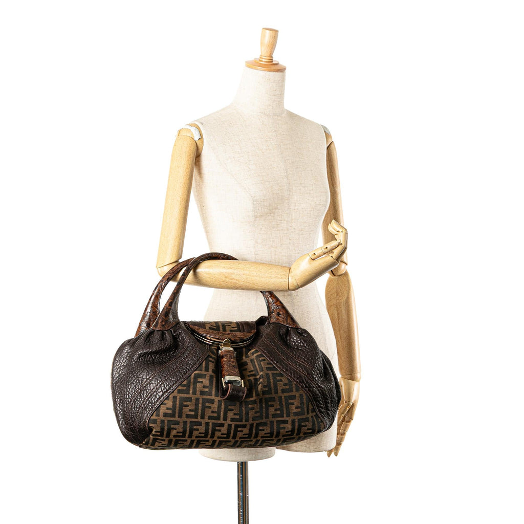 Fendi Zucca Canvas Spy Handbag