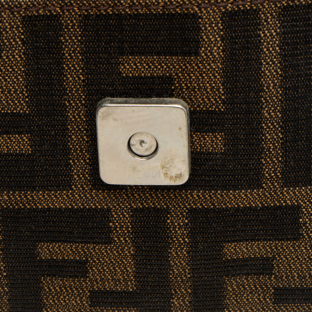 Fendi Zucca Zip Top Shoulder Bag (SHF-RhBEmx)