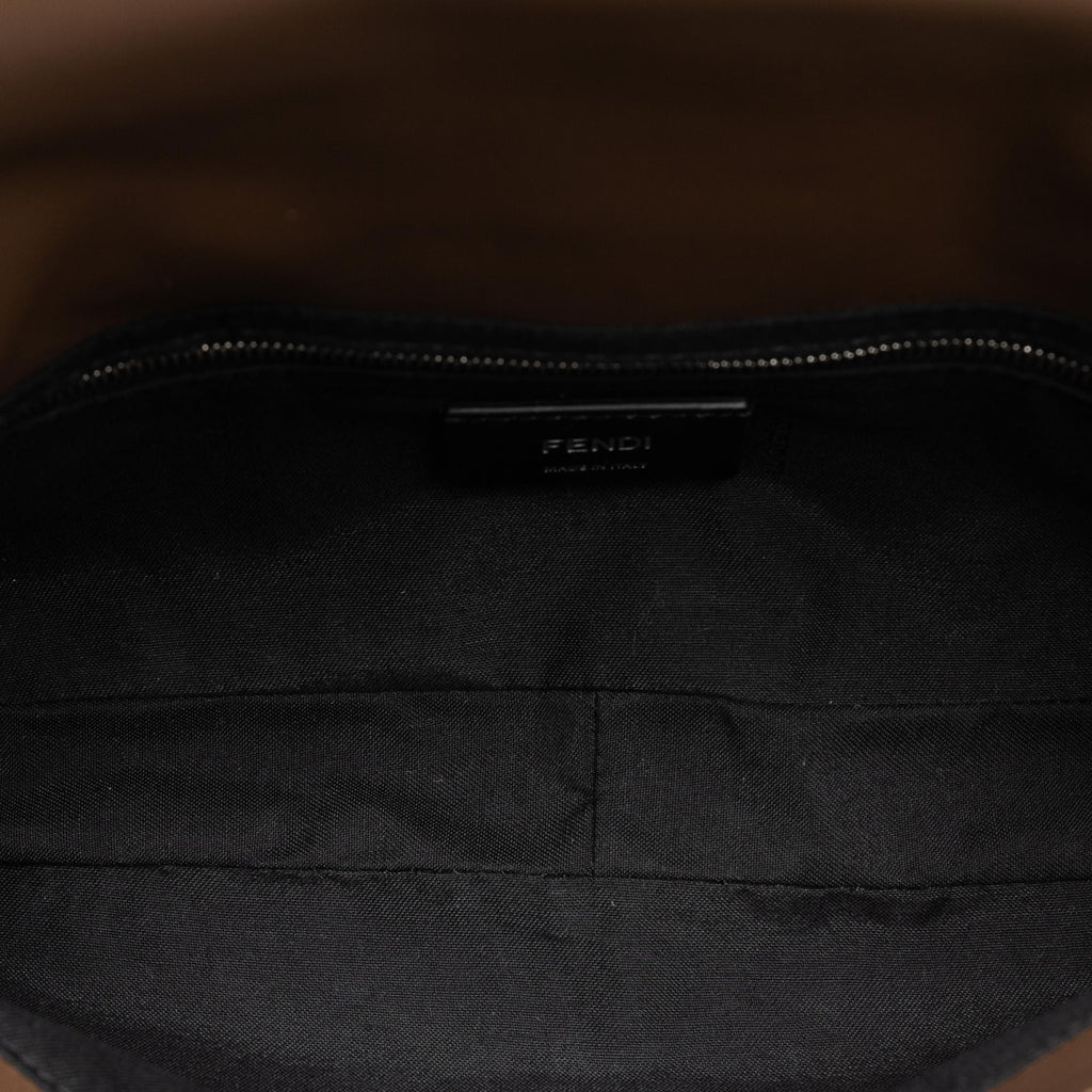 Fendi Zucca Canvas and Leather Convertible Baguette