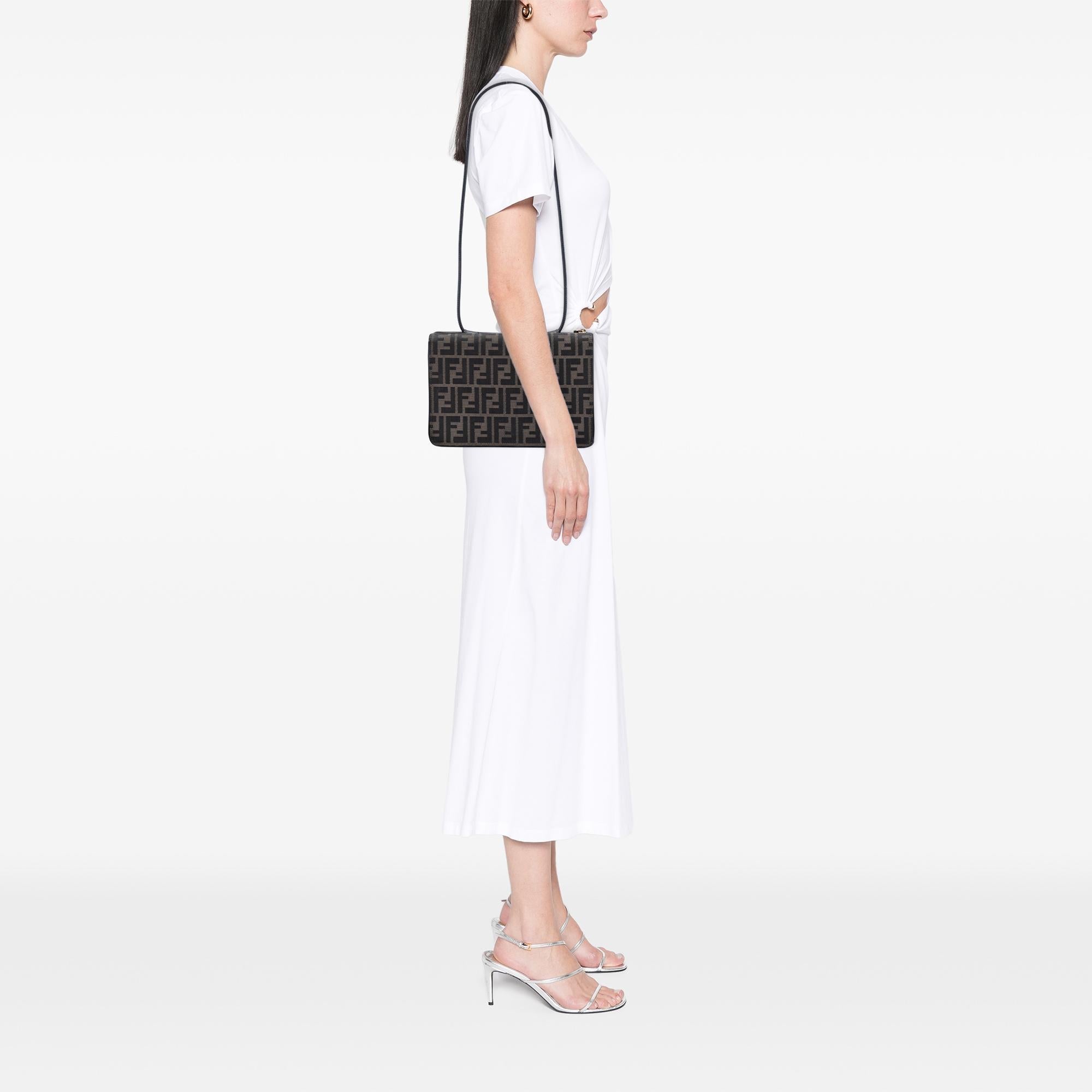 Fendi Zucca Canvas and Leather Crossbody