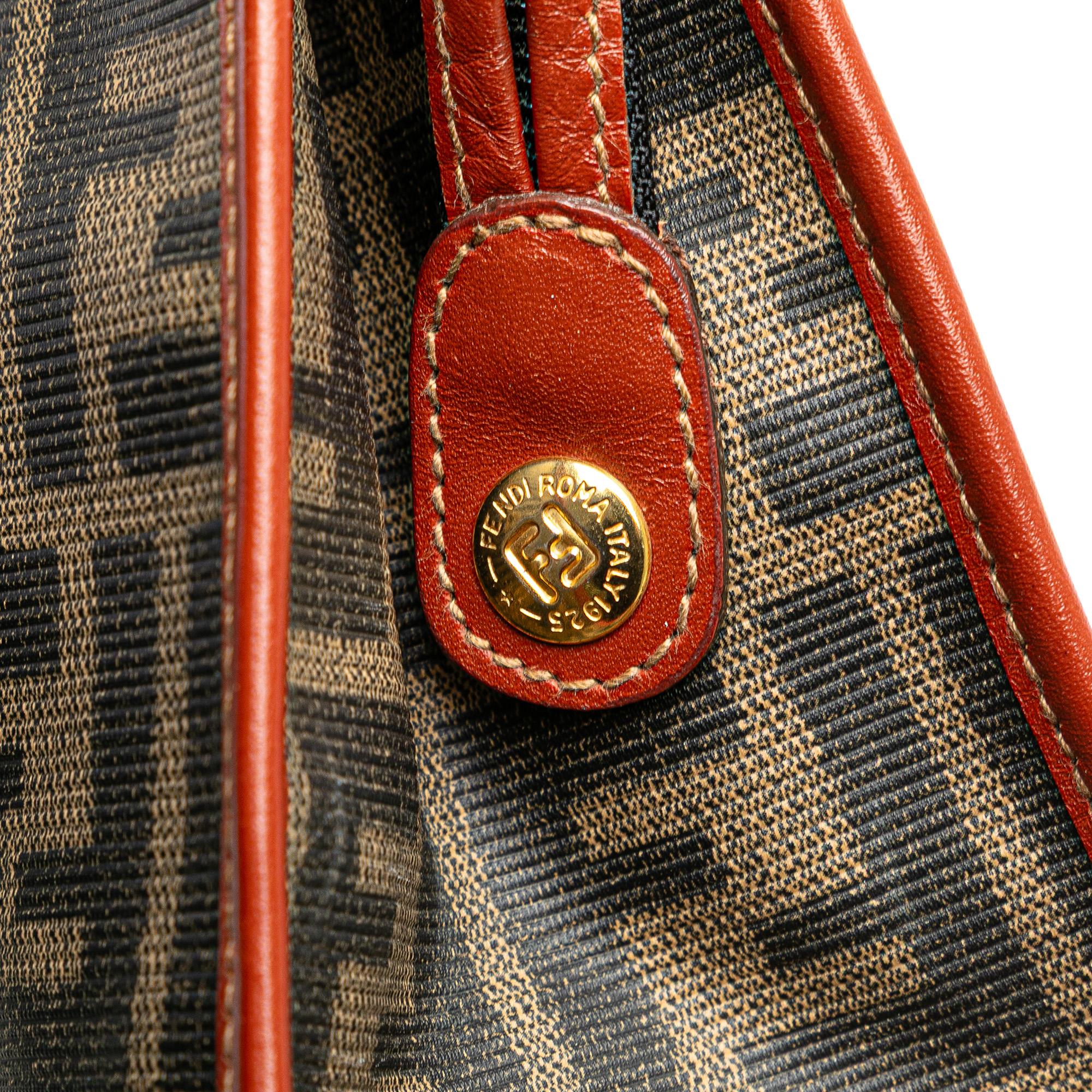 Fendi Zucca Coated Canvas Clutch