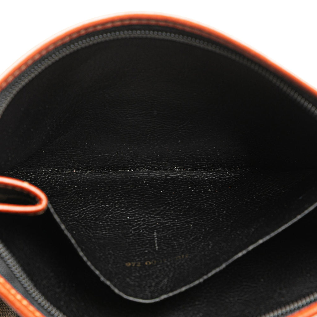 Fendi Zucca Coated Canvas Clutch
