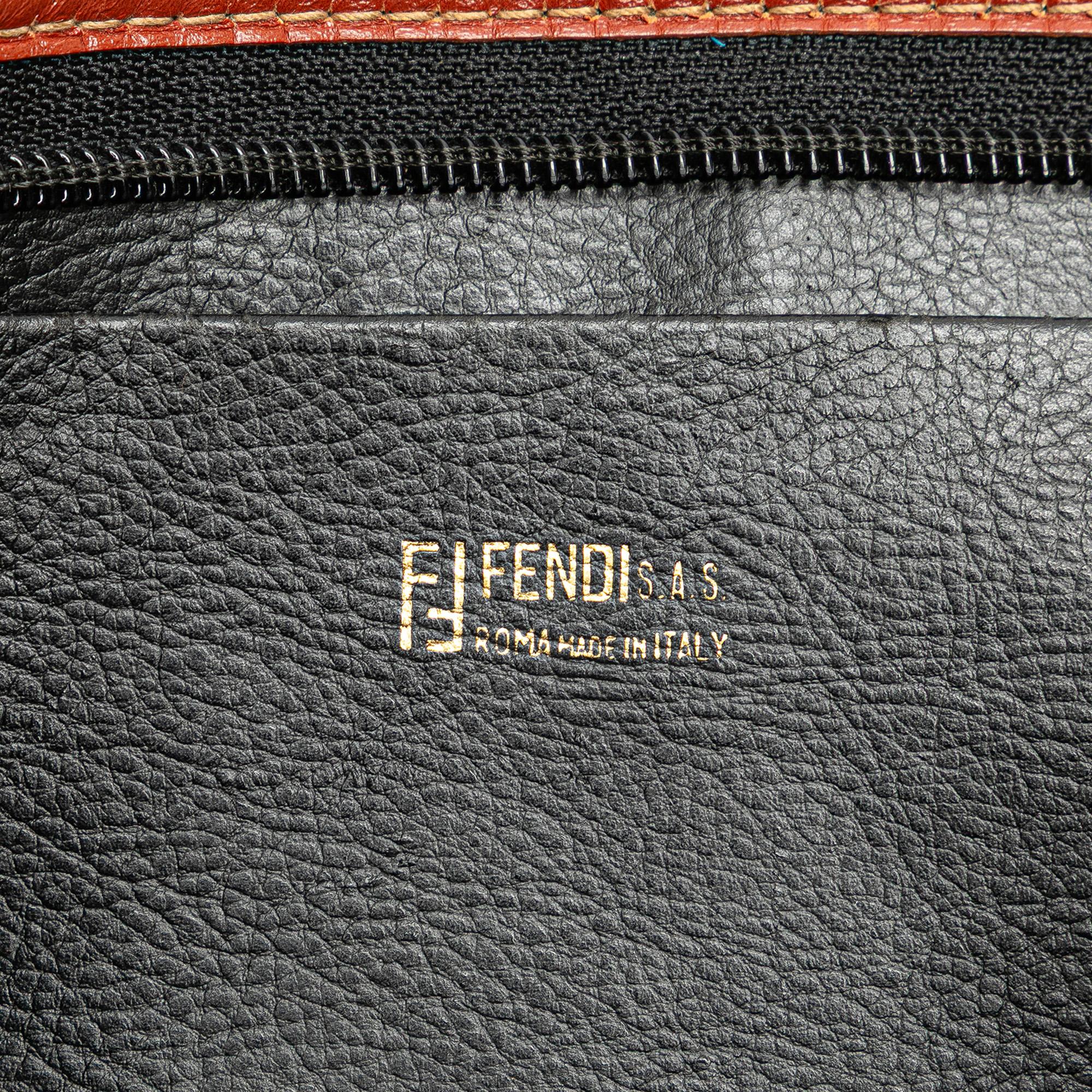 Fendi Zucca Coated Canvas Clutch