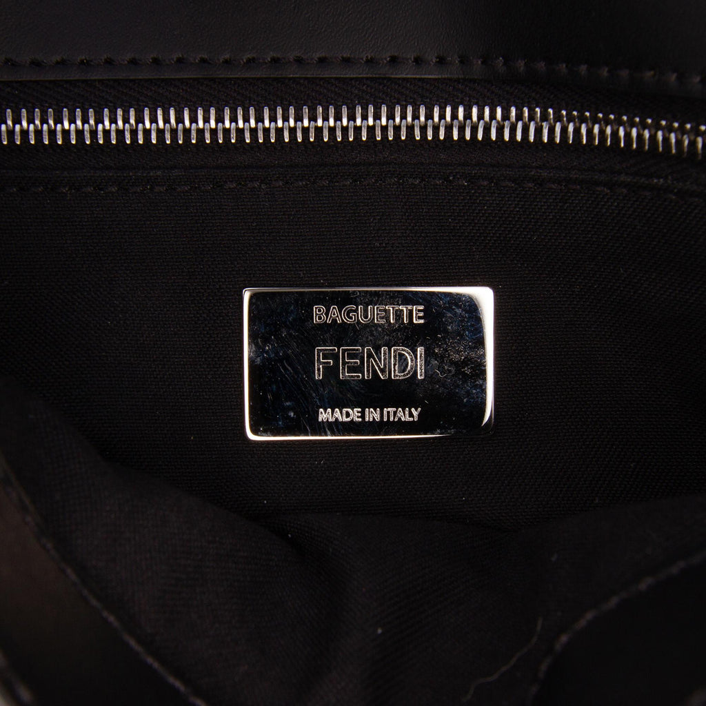 Fendi Zucca Coated Canvas FF 1974 Diagonal Convertible Baguette Satchel