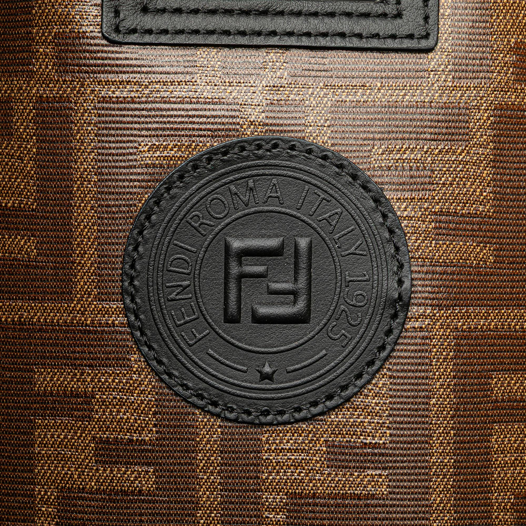 Fendi Zucca Coated Canvas Peekaboo Defender Handbag