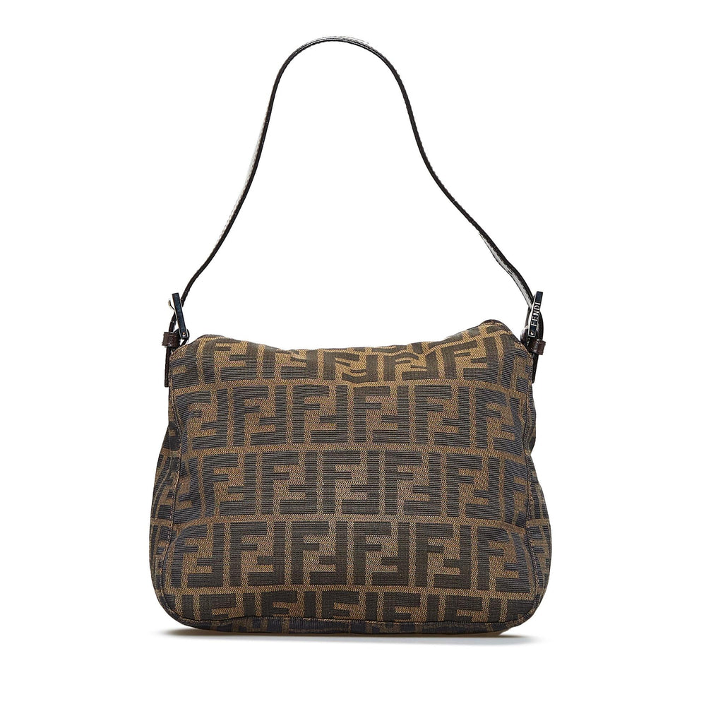 Fendi Zucca Double Flap Shoulder Bag (SHG-5HHvf2)