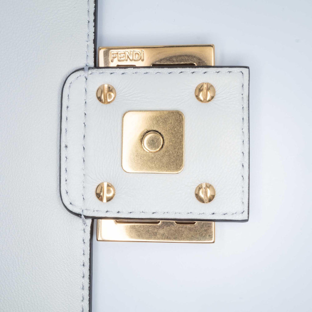 Fendi Zucca Embossed Baguette Satchel