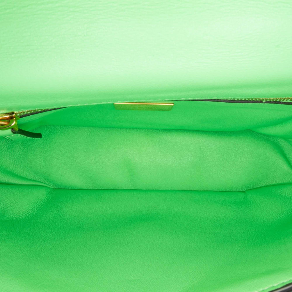 Fendi Zucca Embossed Chain Midi Baguette