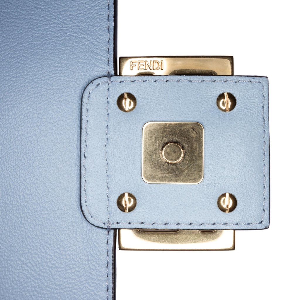 Fendi Zucca Embossed Leather Baguette Satchel